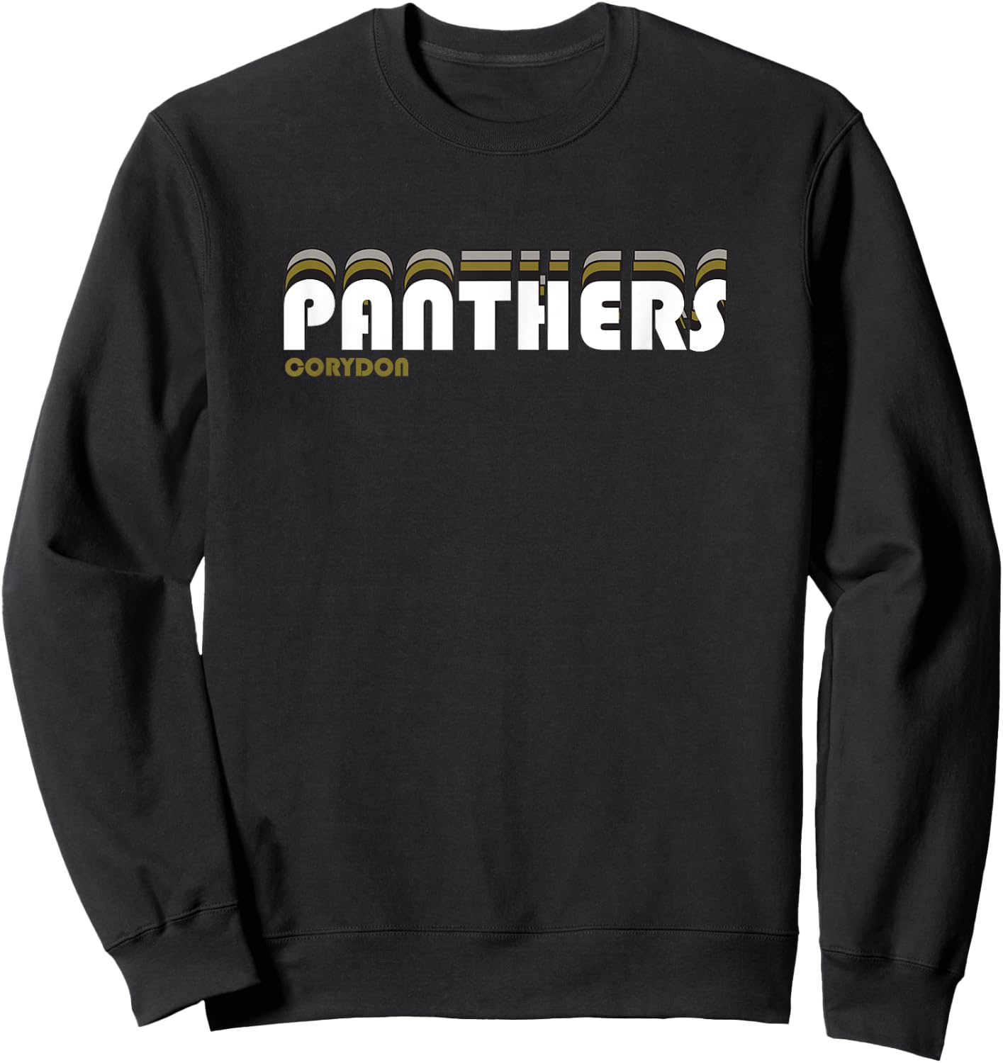 AS Corydon Panthers Retro Old School Sweatshirt - Sweatshirt | Black