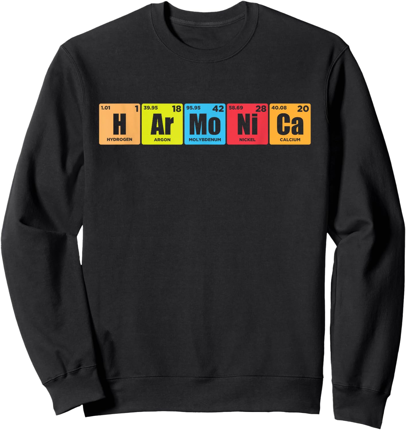 Harmonica Vintage Retro Funny Harmonica Player Gift Sweatshirt - Sweatshirt | Black