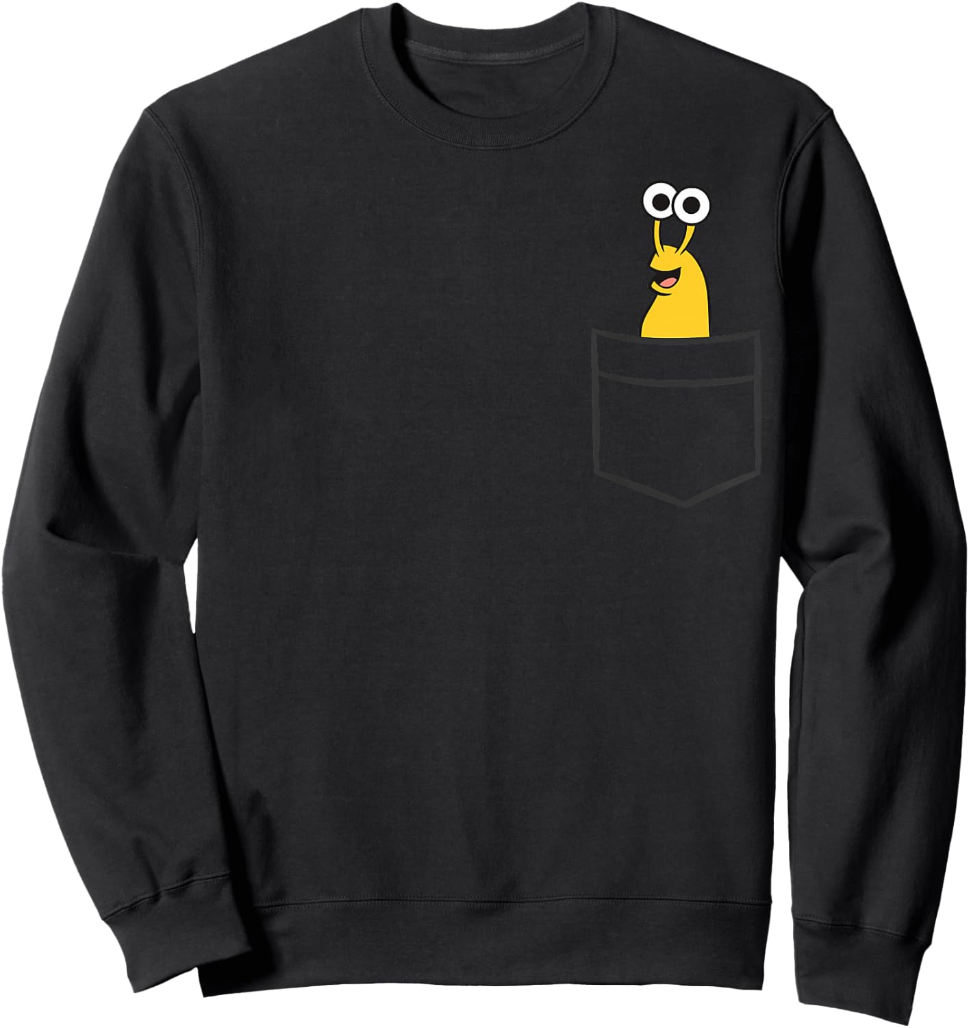 Banana Slug In A Pocket Funny Pocket Banana Slug Sweatshirt - Sweatshirt | Black