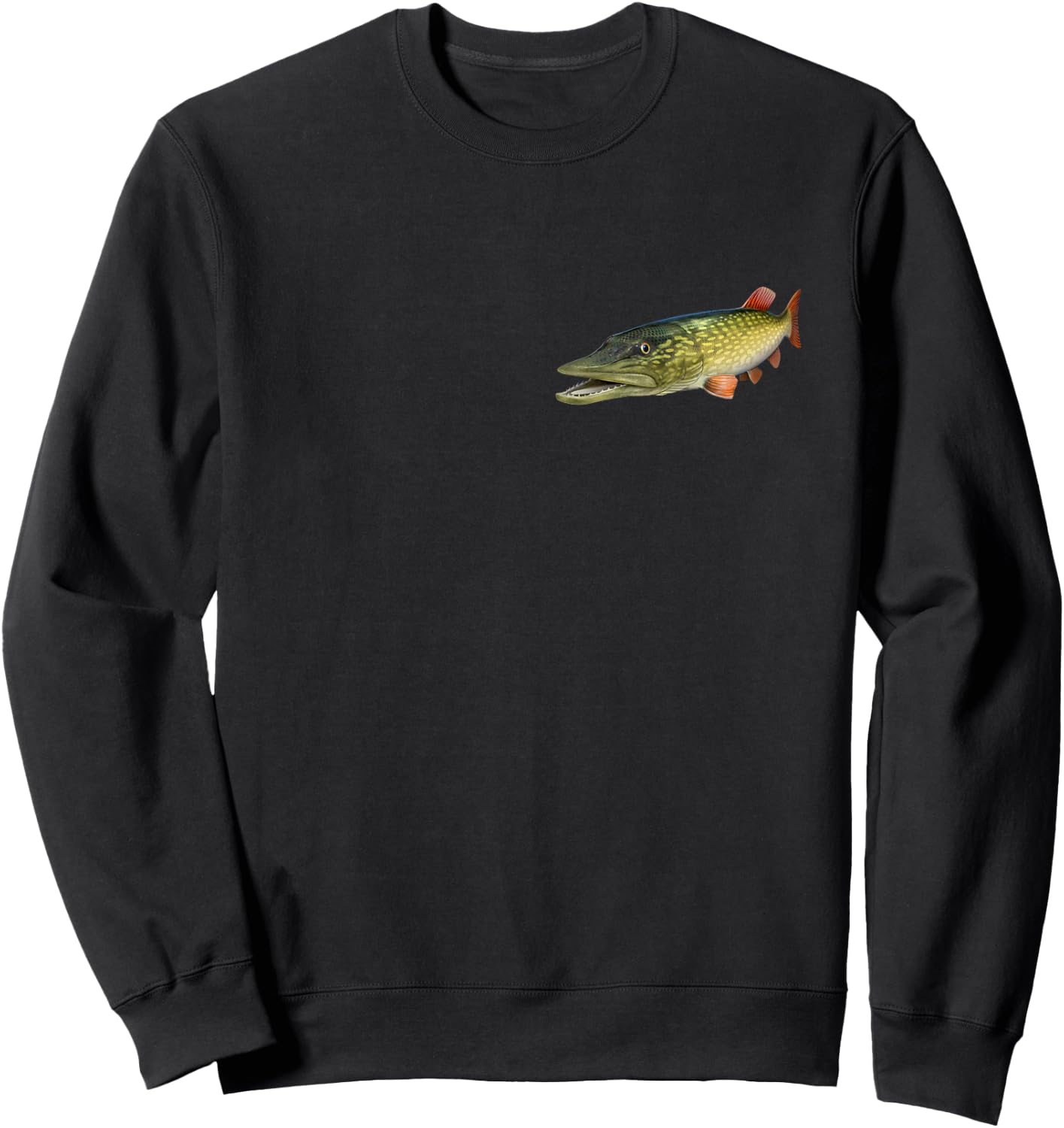 Northern Pike Fishing Sweatshirt - Sweatshirt | Black