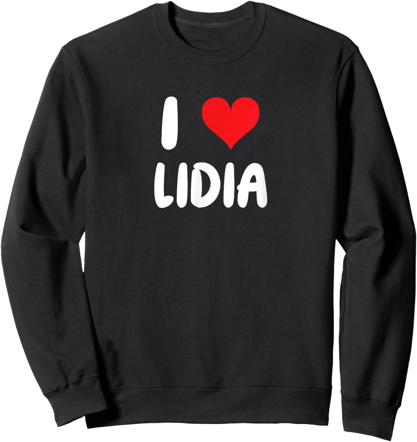 I Love Lidia - Heart Sweatshirt - Sweatshirt | Black