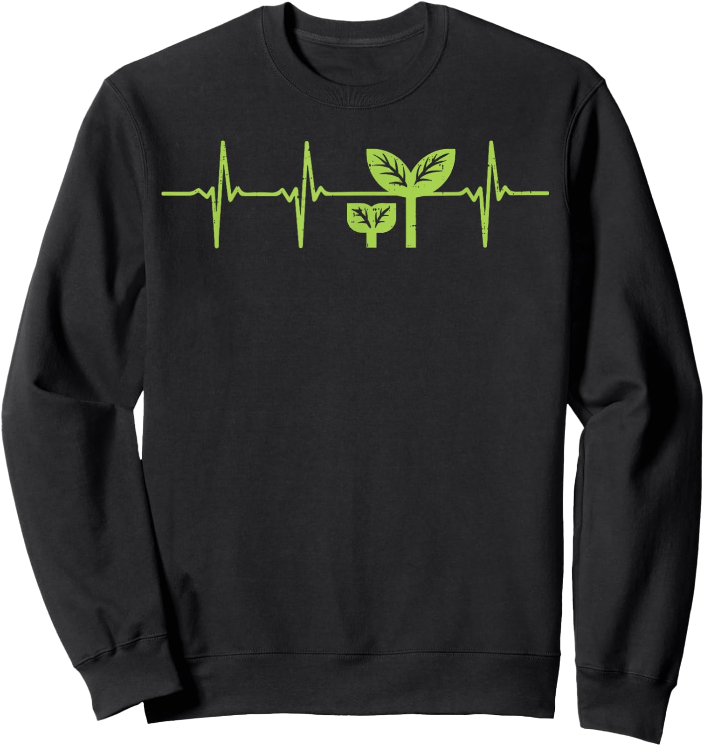 Earth Day Shirt Pro Environment Plant Heartbeat Gift Sweatshirt - Sweatshirt | Black
