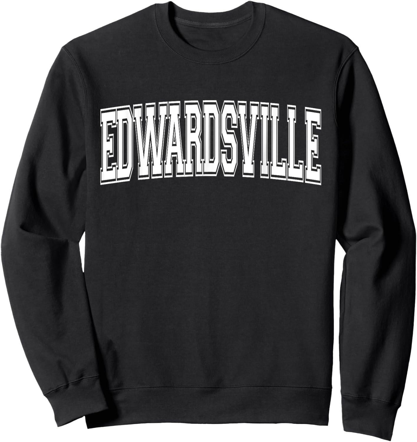 EDWARDSVILLE IL ILLINOIS USA Vintage Sports Varsity Style Sweatshirt - Sweatshirt | Black