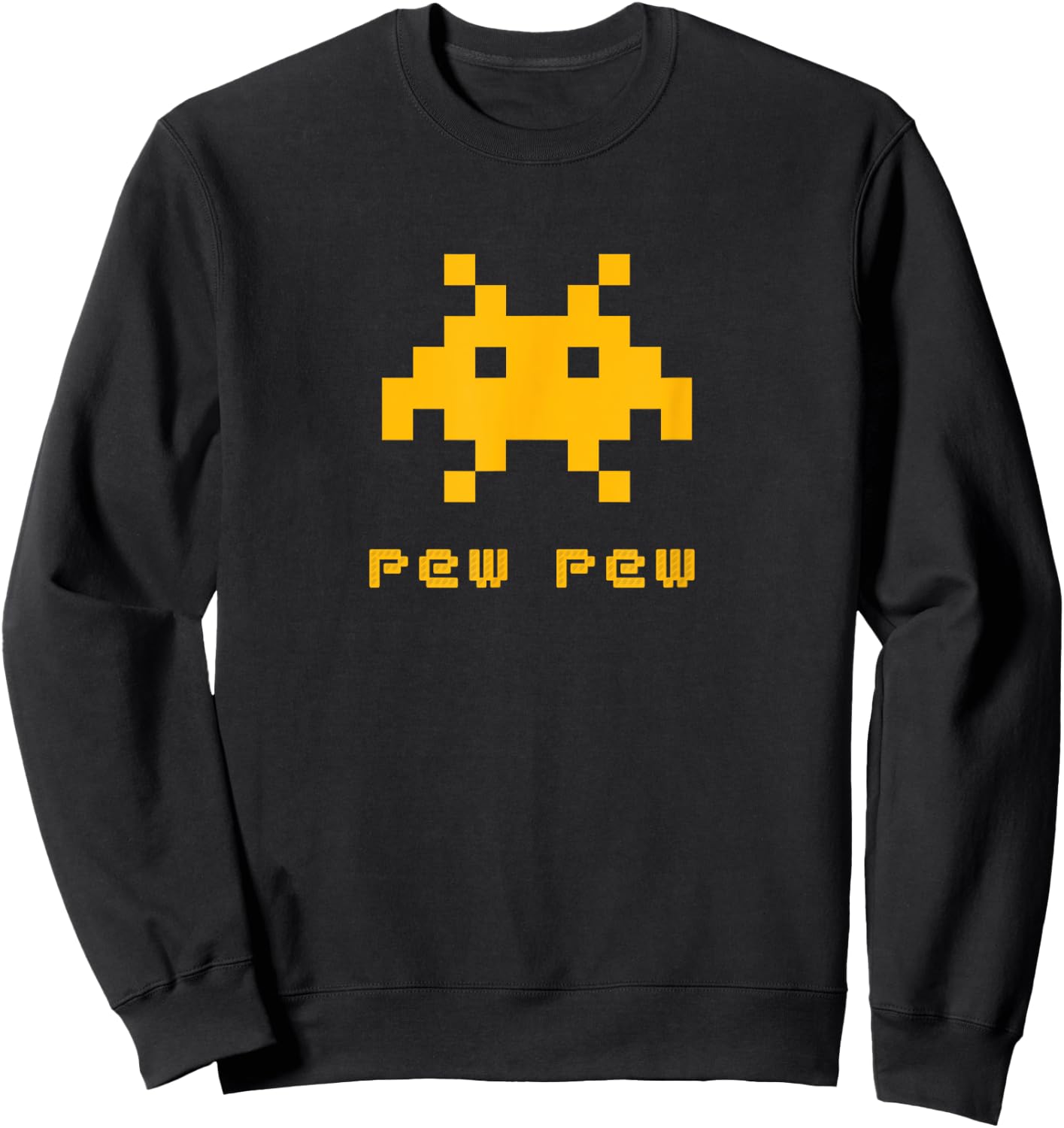 Alien Invaders Pew Pew Space 8-bit Retro Video Game Gift Sweatshirt - Sweatshirt | Black