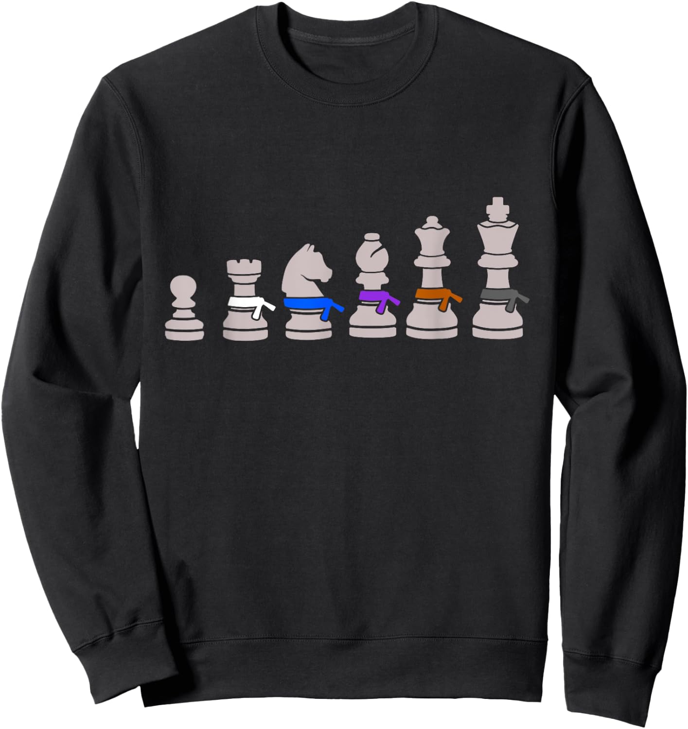 Funny Chess Jujitsu For BJJ Fighter Gift Men Women And Kids Sweatshirt - Sweatshirt | Black