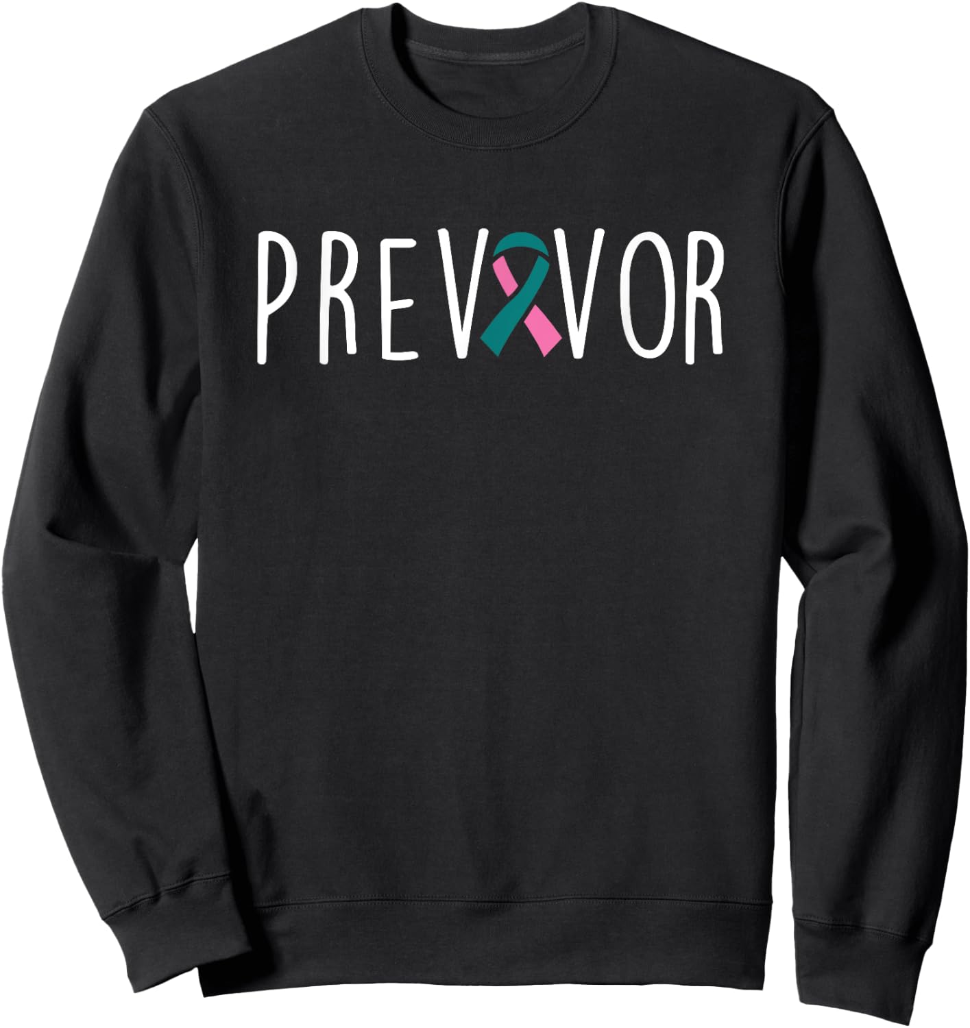BRCA Breast Cancer Prevention Pink Ribbon Breast Awareness Sweatshirt - Sweatshirt | Black