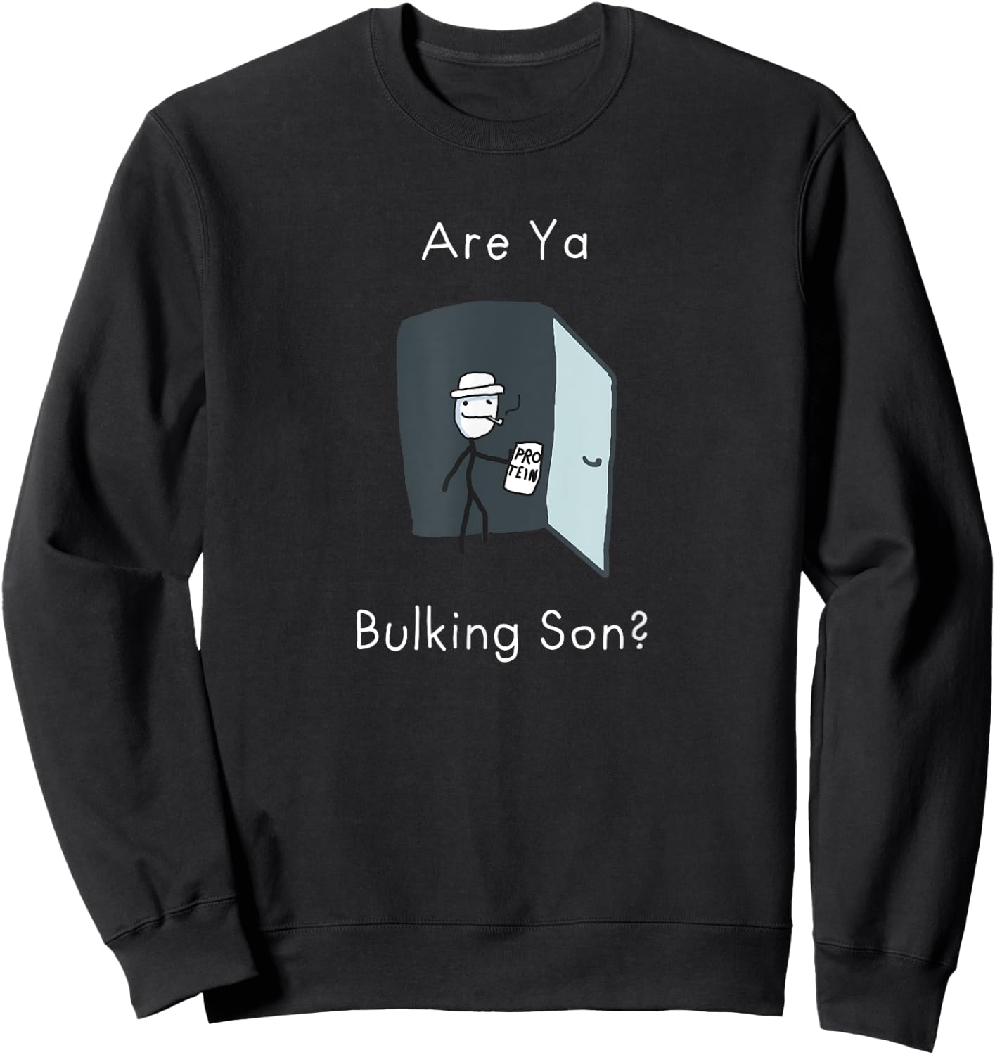 Are Ya Bulking Son Gym Meme Sweatshirt - Sweatshirt | Black