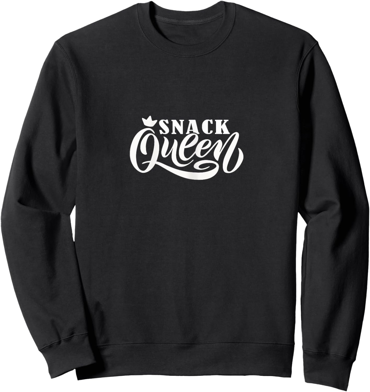 Snack Queen | Funny hungry munchies lover Sweatshirt - Sweatshirt | Black