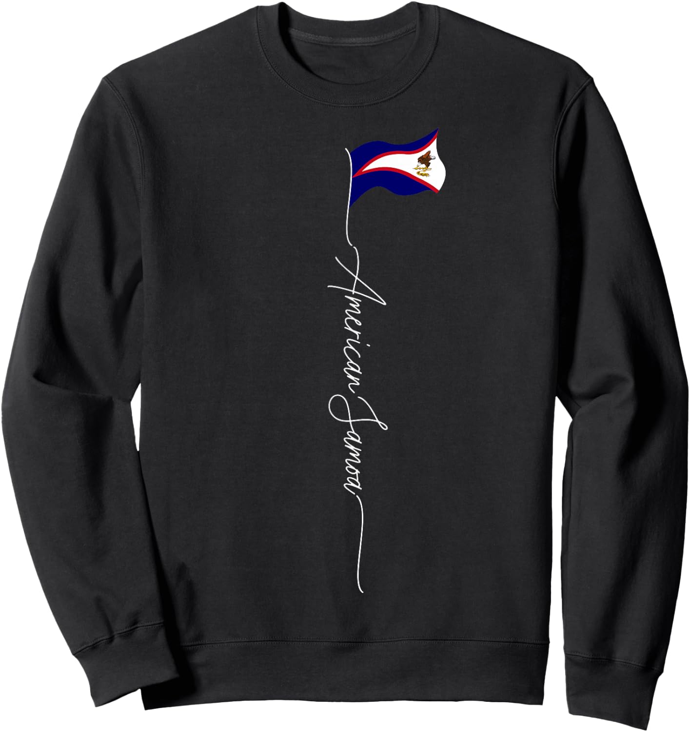 American Samoa Flag, American Samoan Patriotic Flag Sweatshirt - Sweatshirt | Black