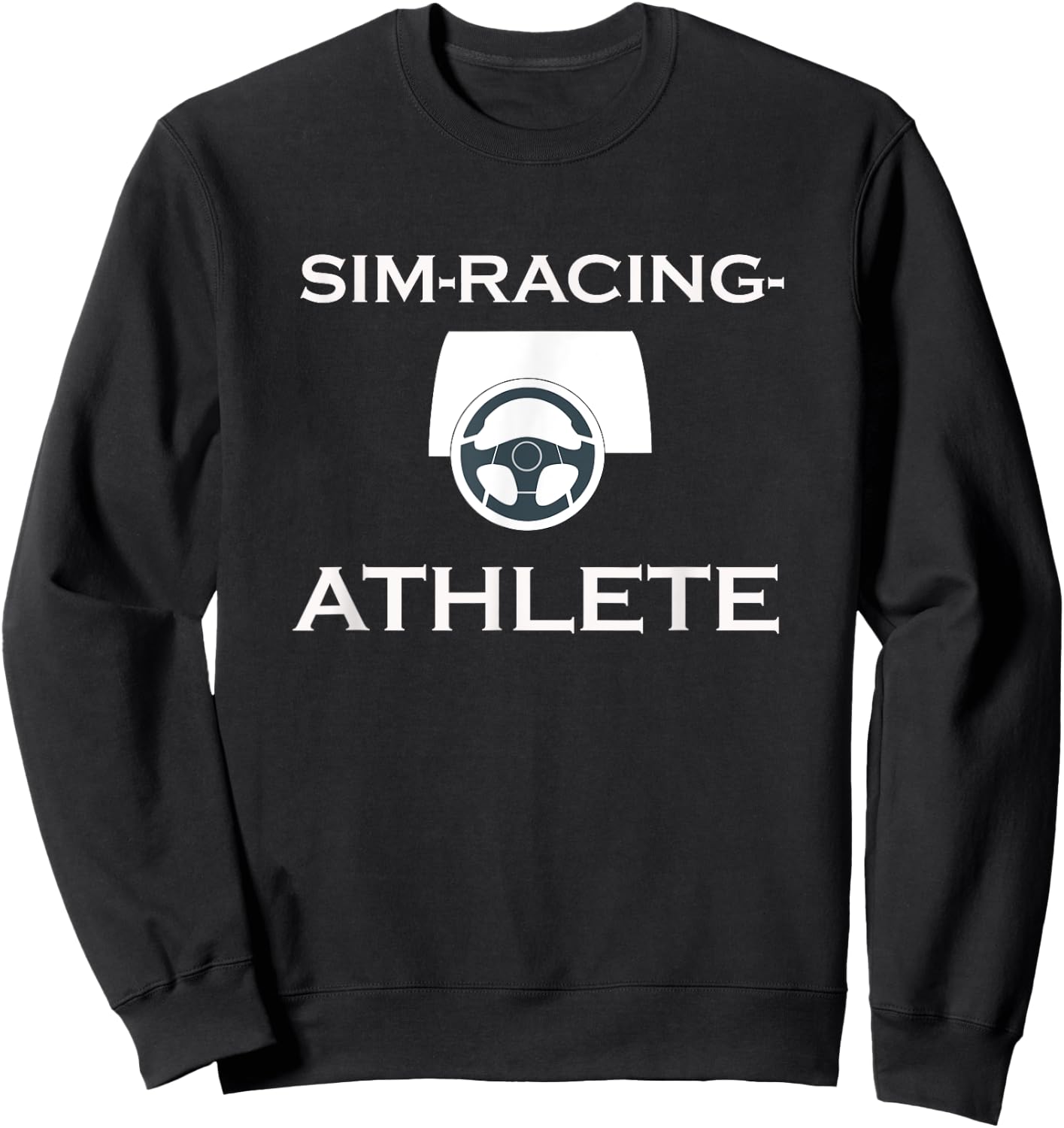 Sim-Racing Athlete Fun Novelty E-racing Design Sweatshirt - Sweatshirt | Black