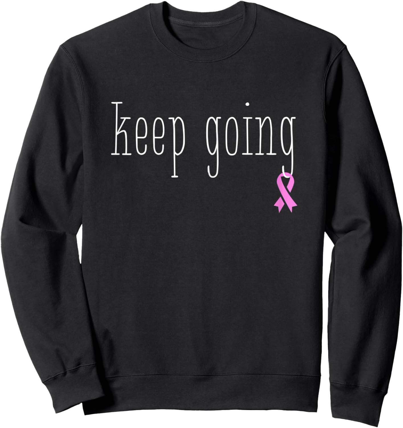 Breast Cancer Treatment Survivor Gift Design Pink Ribbon Sweatshirt - Sweatshirt | Black