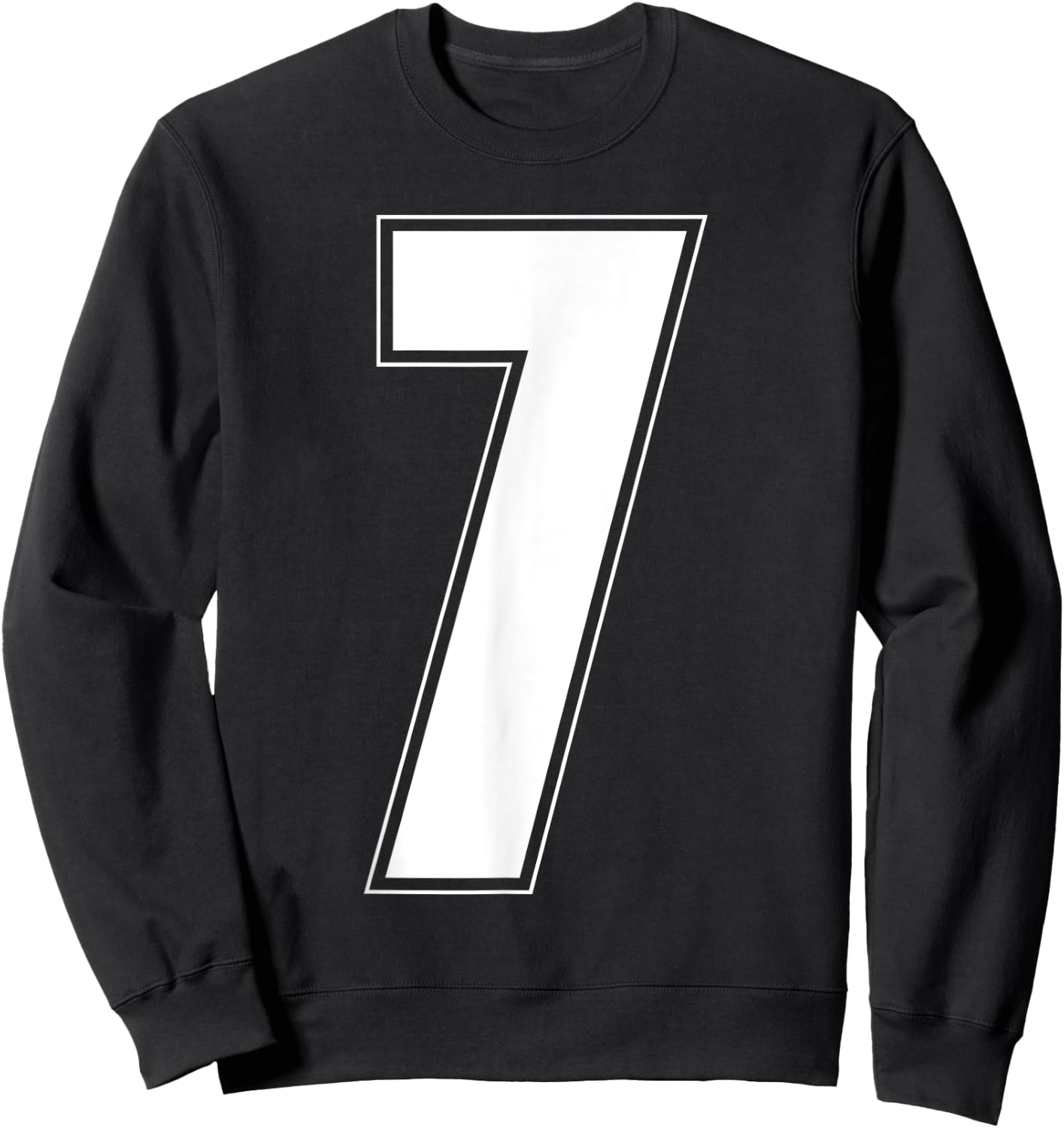Halloween Group Costume #7 Sports Jersey Number 7 Sweatshirt - Sweatshirt | Black