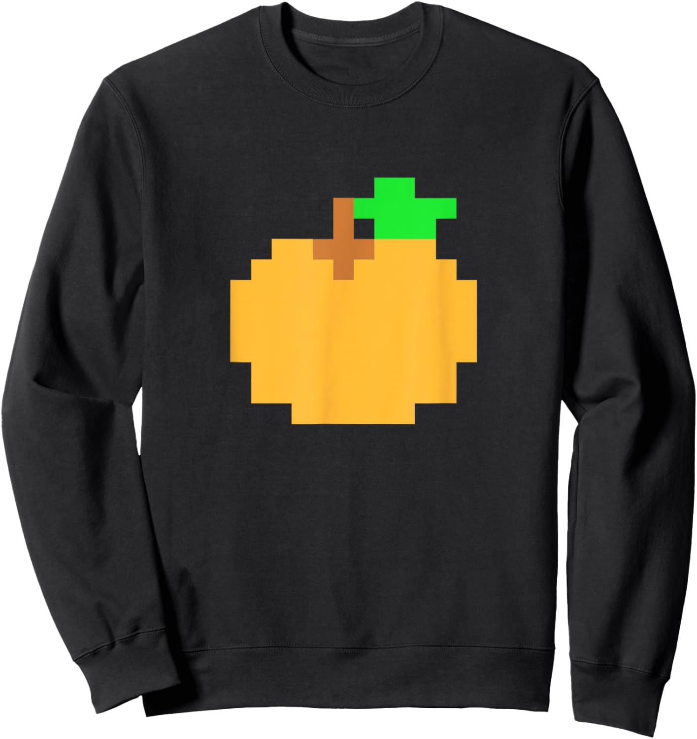 Orange Pixel 8-bit Arcade Video Game Matching Costume Team Sweatshirt - Sweatshirt | Black