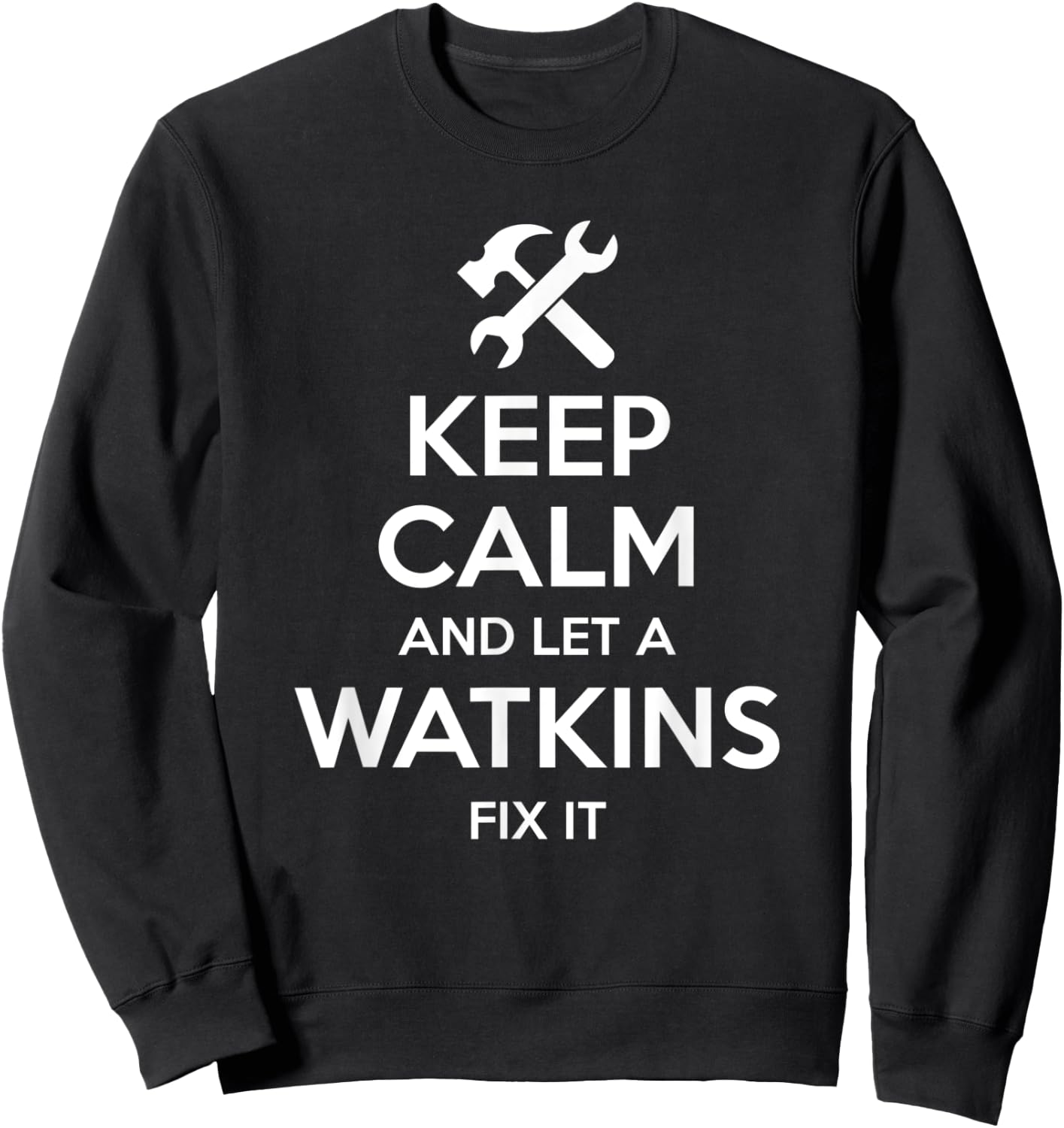 WATKINS Funny Surname Birthday Family Tree Reunion Gift Sweatshirt - Sweatshirt | Black