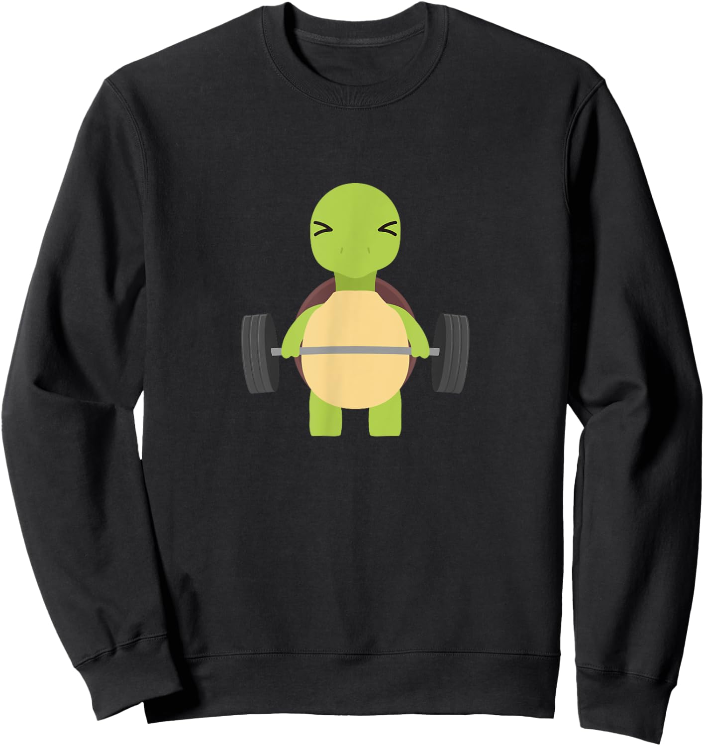 Turtle Deadlift Design - Weight Lifting Gym Workout Sweatshirt - Sweatshirt | Black