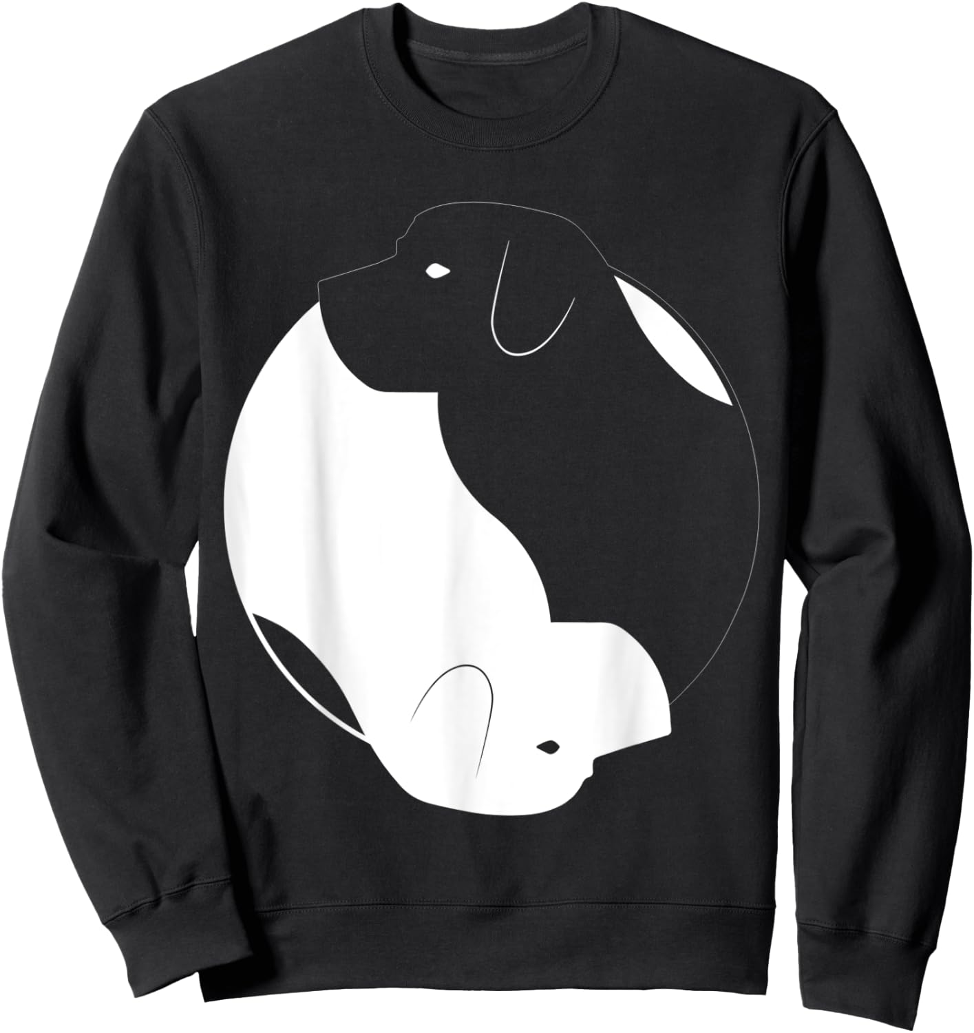 Yin Yang Labrador Funny Retriever Symbol Zen Meditation Sweatshirt - Sweatshirt | Black