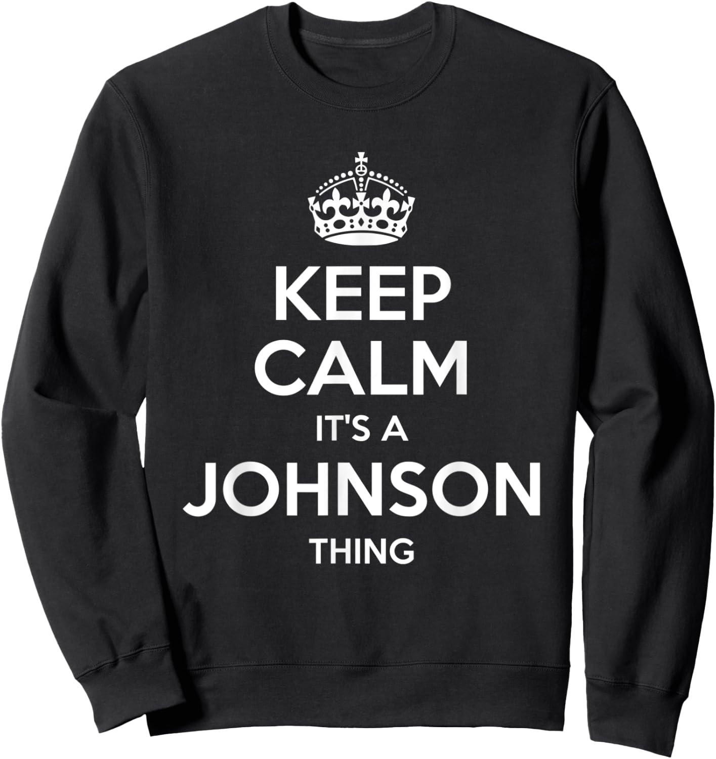 JOHNSON Surname Funny Family Tree Birthday Reunion Gift Sweatshirt - Sweatshirt | Black