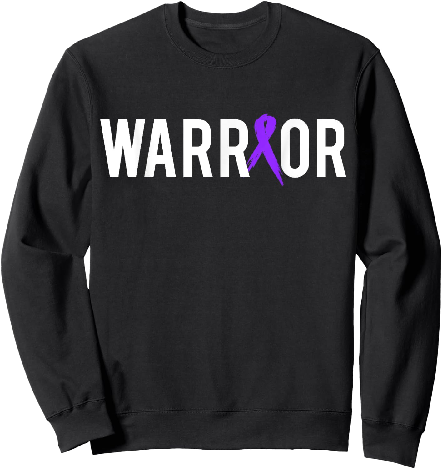 Pancreatic Cancer Warrior Design Gift Cancer Awareness Sweatshirt - Sweatshirt | Black