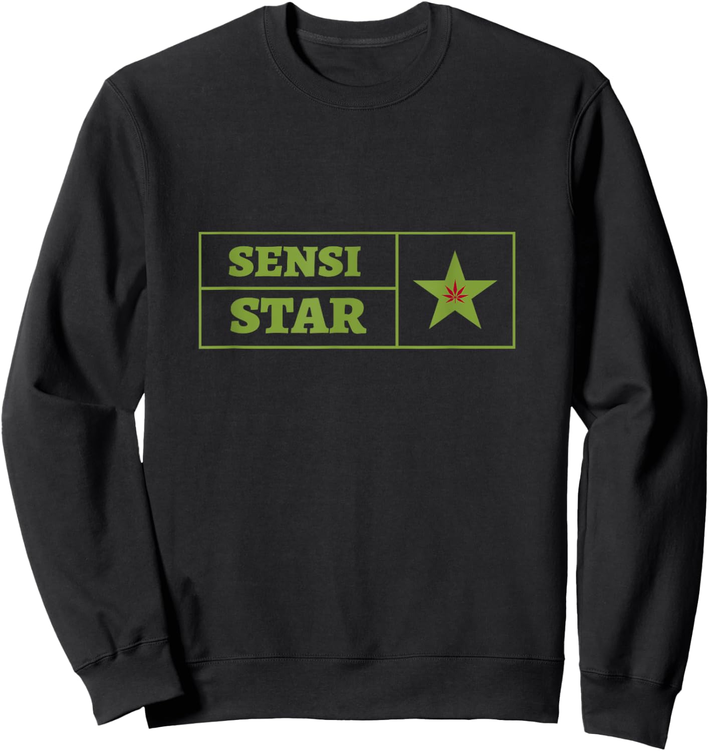 Sensi Star Weed Cannabis Strain Marijuana Icon Style Sweatshirt - Sweatshirt | Black