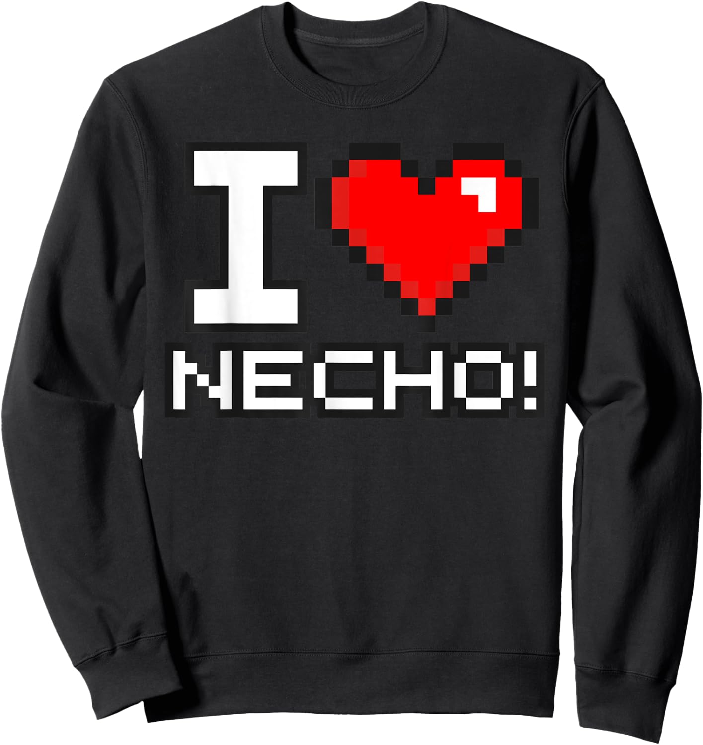 I Love Necho System 8 Bit Heart SF Insurance Agent Agency Sweatshirt - Sweatshirt | Black