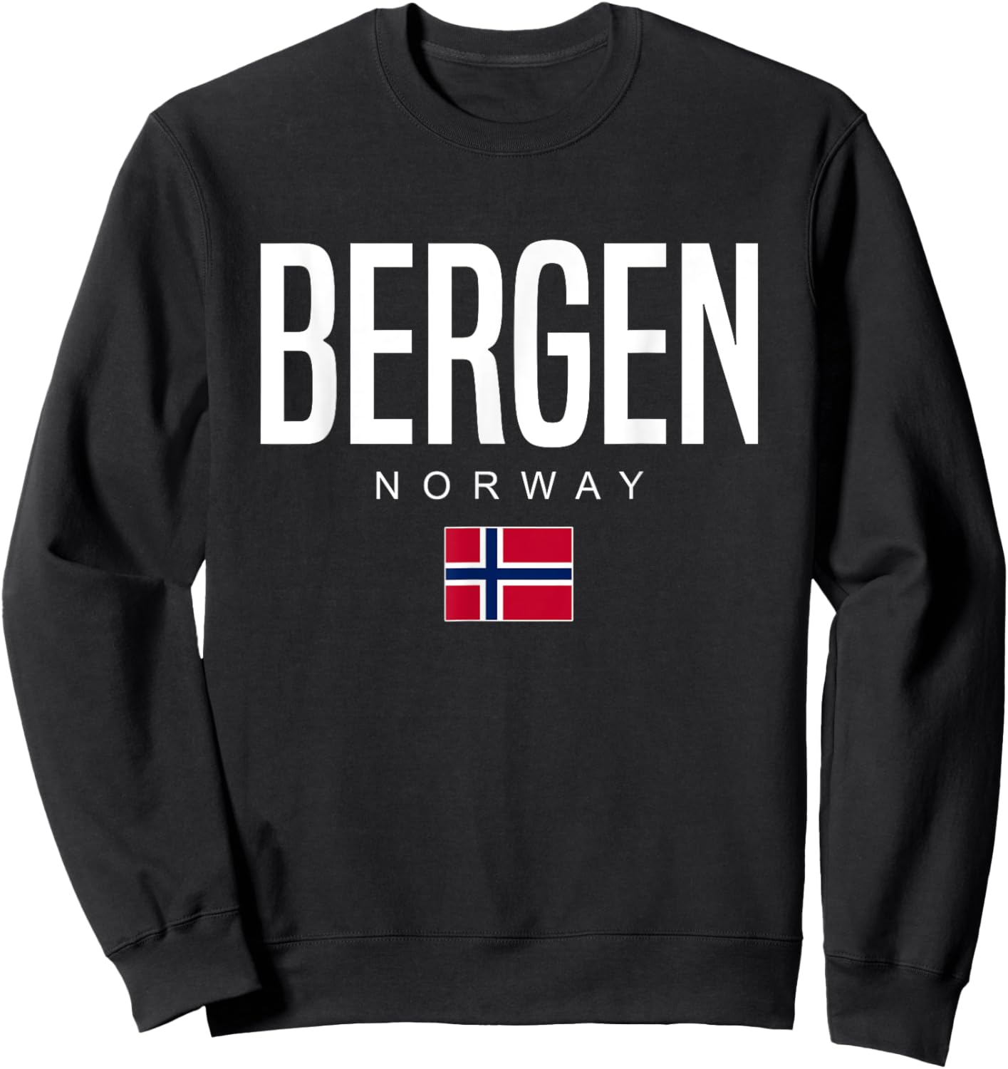 Bergen Norway Sweatshirt - Sweatshirt | Black