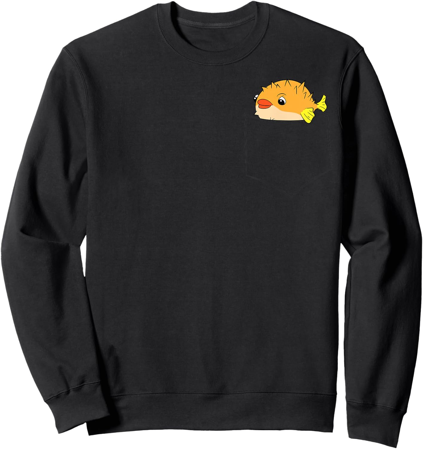 Funny Pufferfish In The Pocket Pufferfish Sweatshirt - Sweatshirt | Black