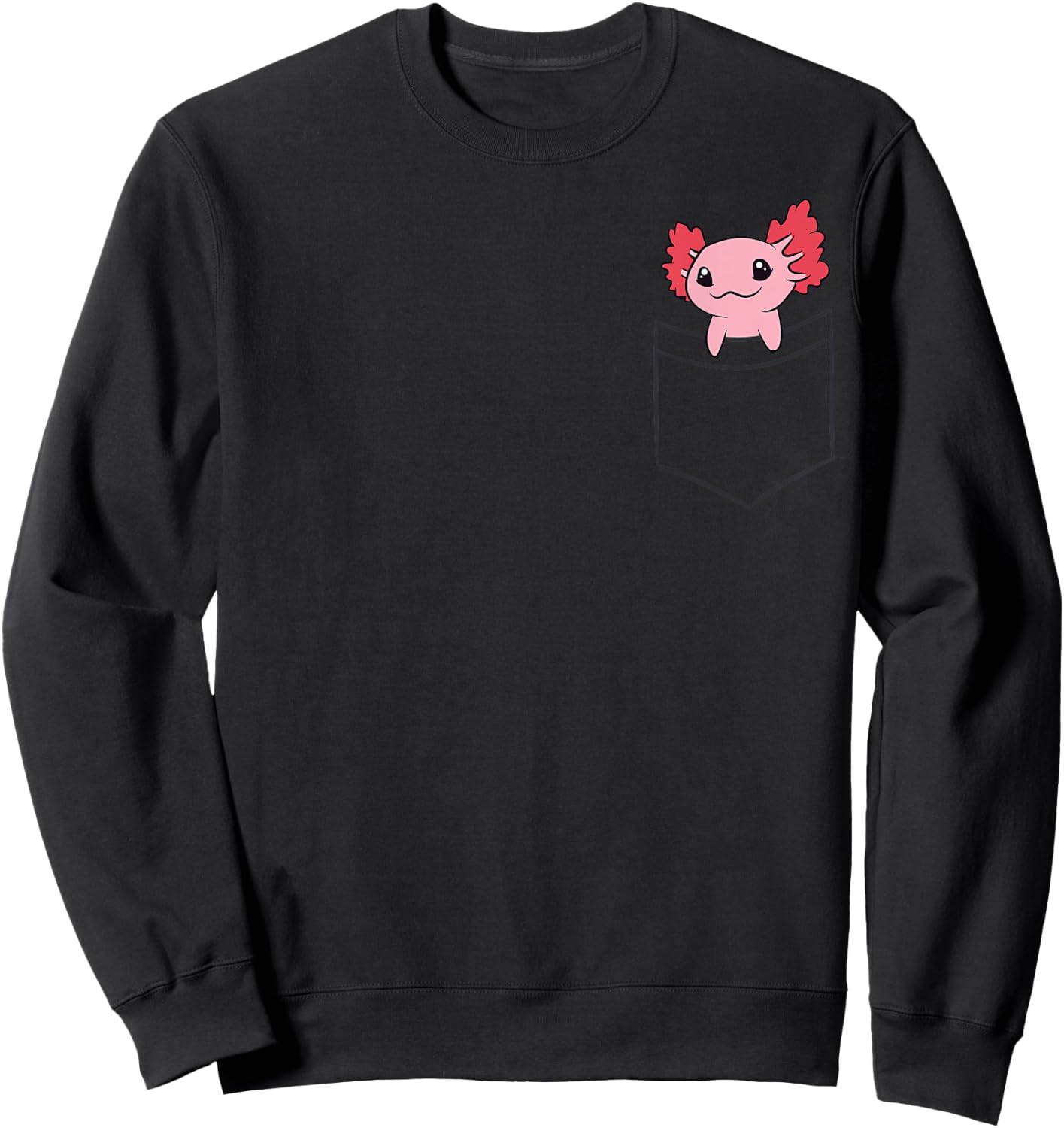 Axolotl In The Pocket Cute Baby Axolotl Sweatshirt - Sweatshirt | Black