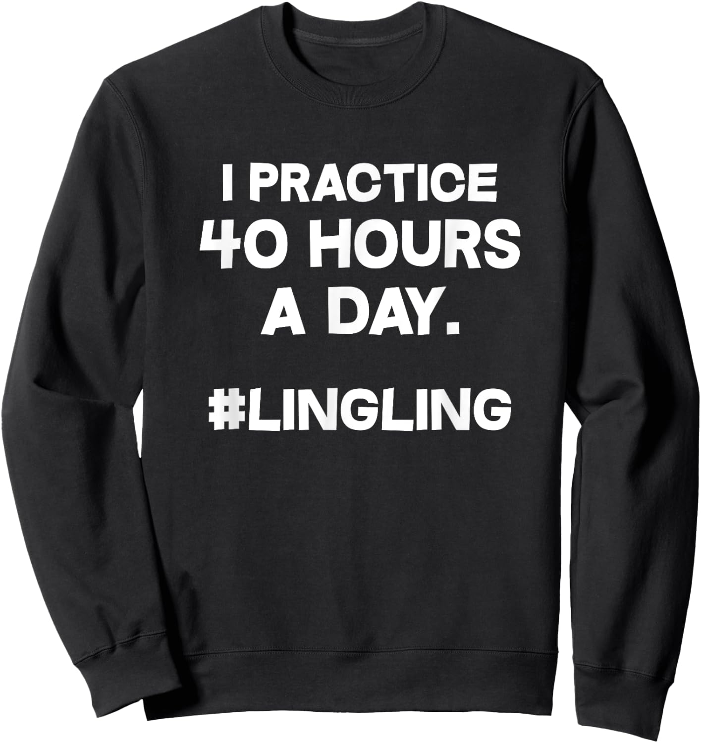 Violin Violinist Funny I Practice 40 Hours A Day Sweatshirt - Sweatshirt | Black