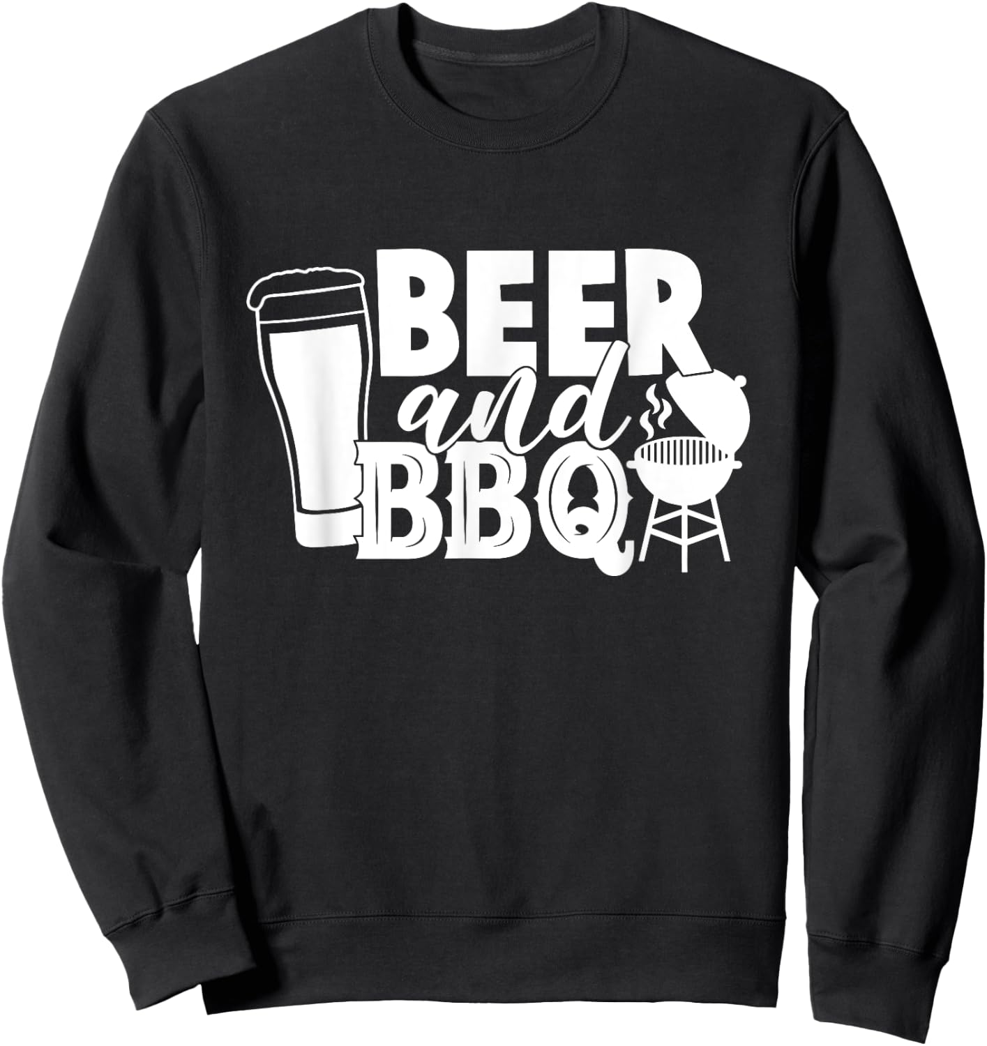 BBQ and Beer. The best summer combination. Cold Beer Hot BBQ Sweatshirt - Sweatshirt | Black