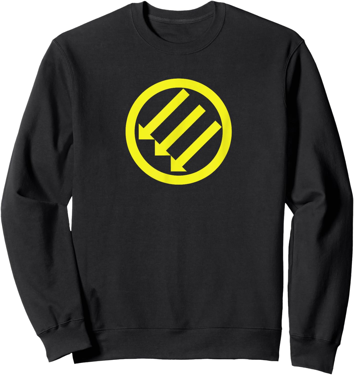 Yellow Three Arrows Iron Front Sweatshirt - Sweatshirt | Black