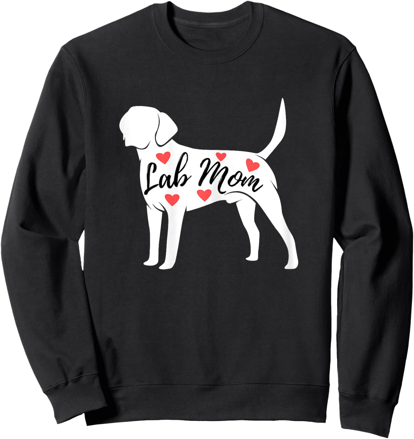 Lab Mom - Labrador Retriever Lover Dog Owner Pet Girls Kids Sweatshirt - Sweatshirt | Black