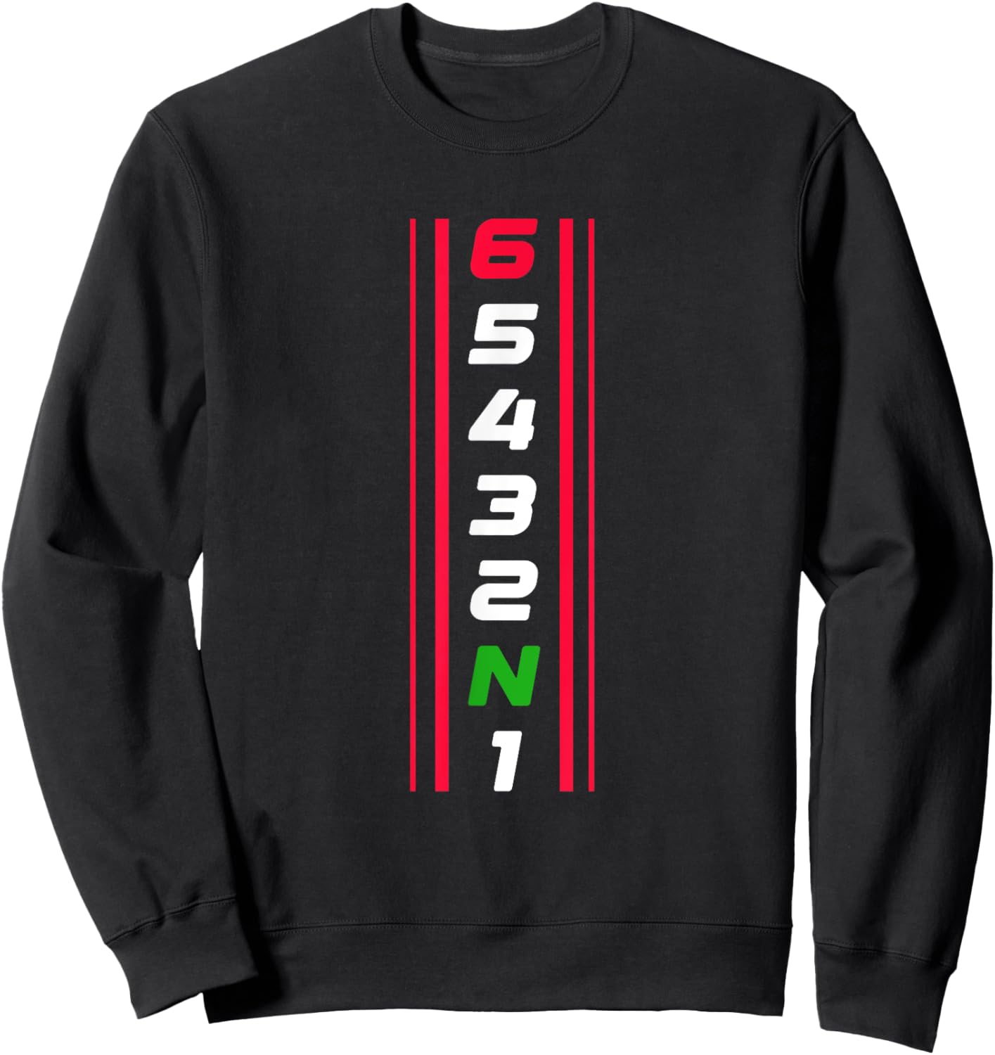 65432N1 Motorcycle Gear Shift Biker Motorcyclist Sweatshirt - Sweatshirt | Black