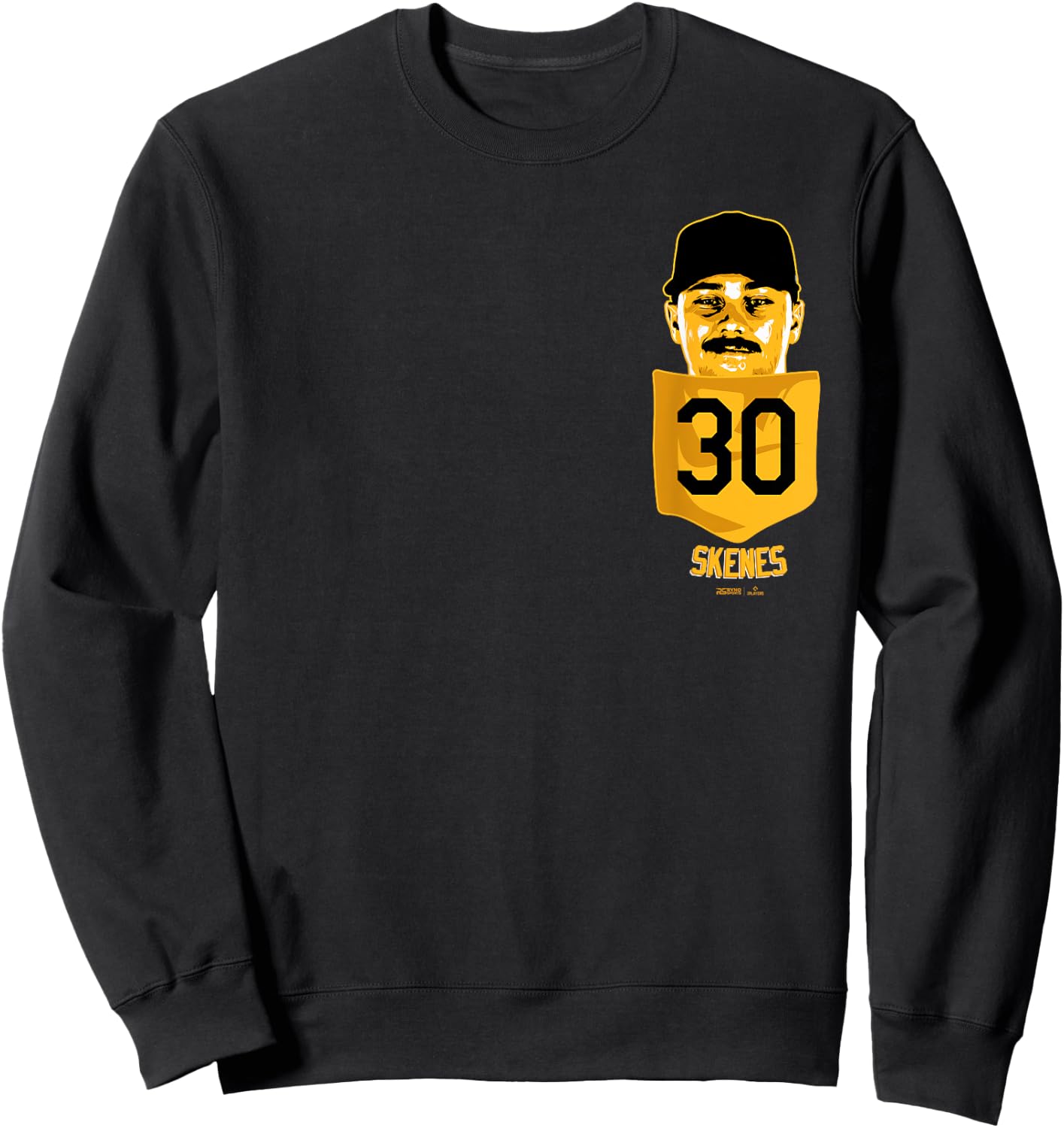Paul Skenes Pittsburgh Baseball Pocket MLBPA Sweatshirt - Sweatshirt | Black