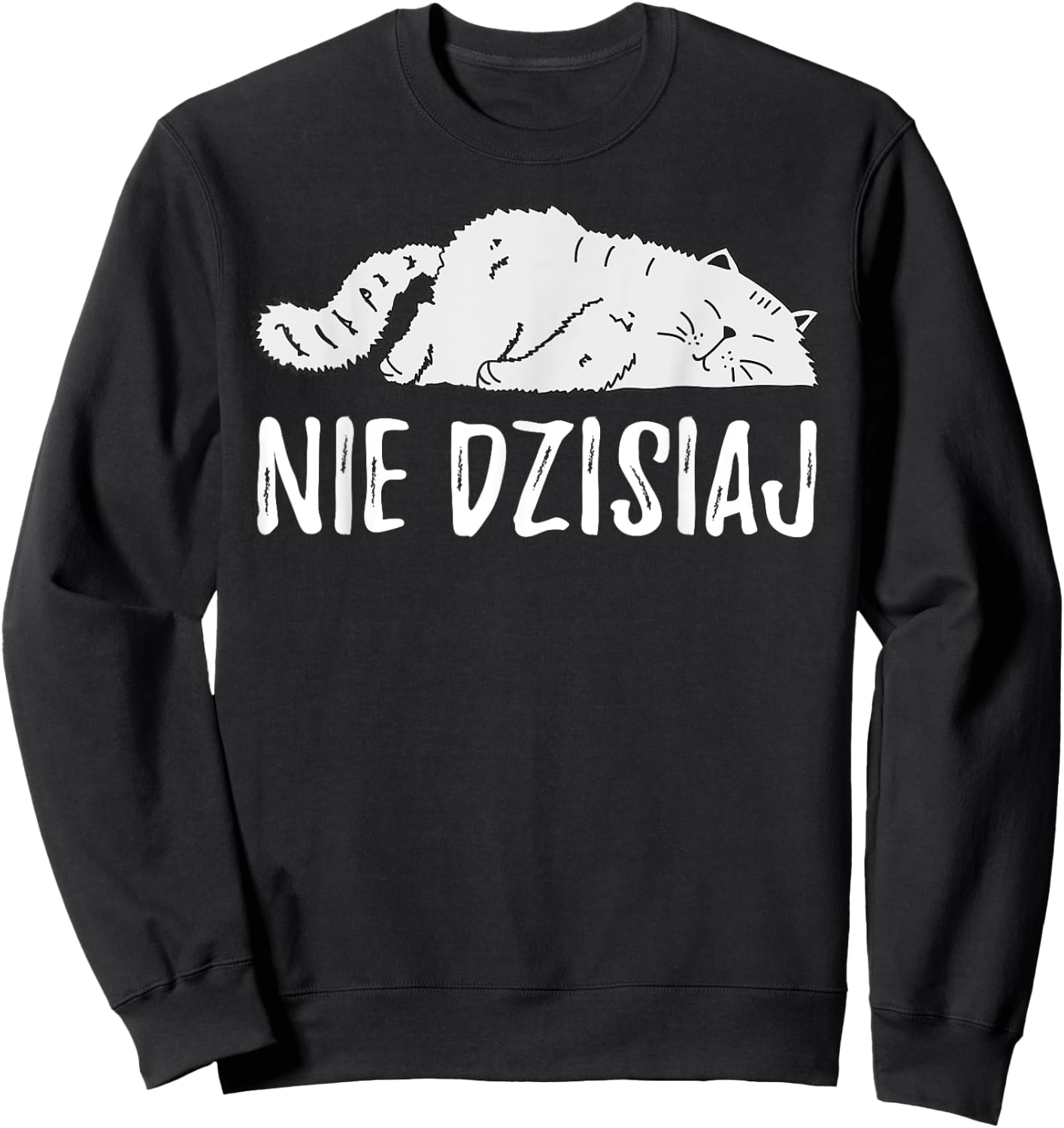 Funny Polish Cat Poland Polska Sweatshirt - Sweatshirt | Black