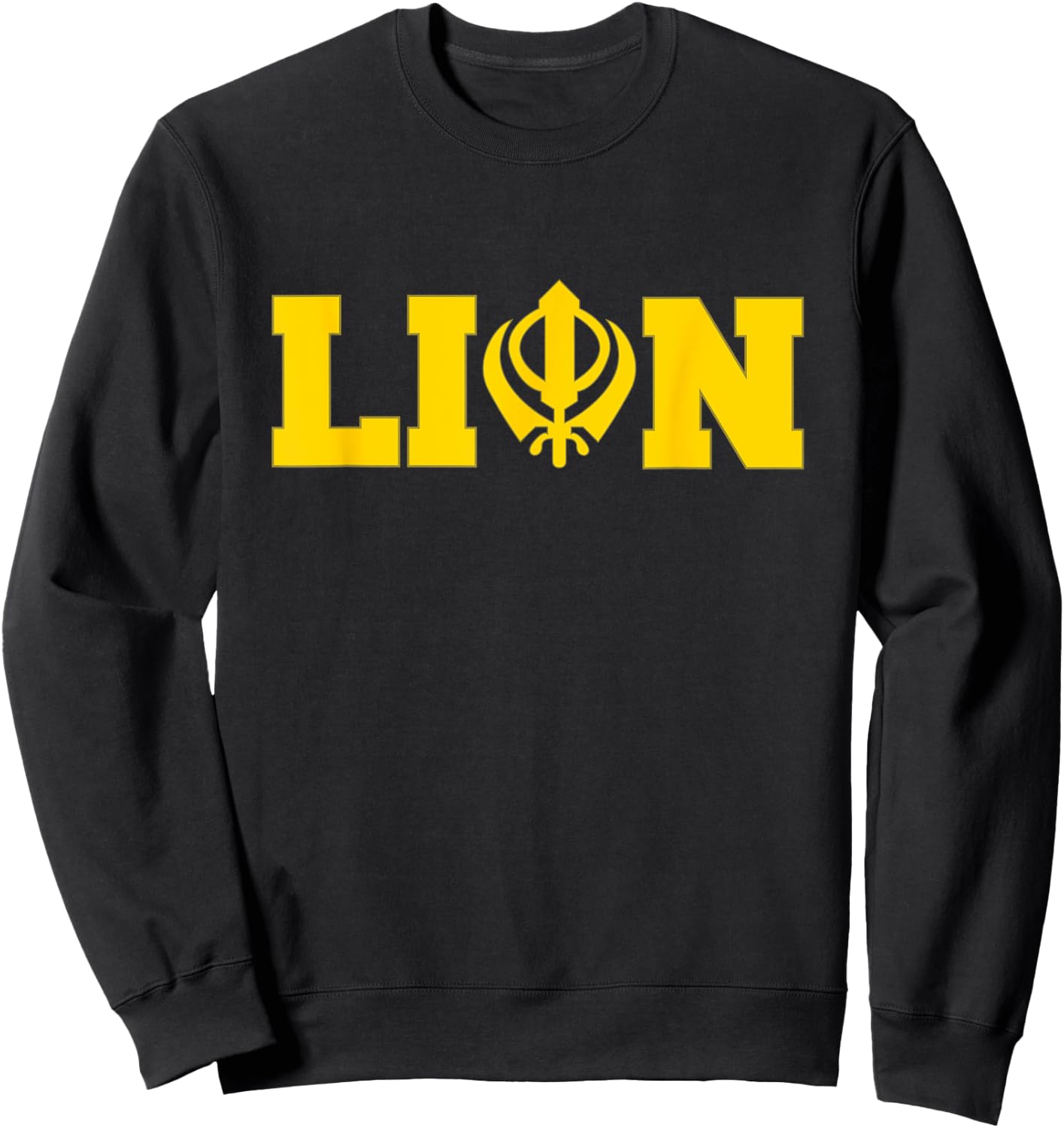 Punjabi Lion Khanda Sikh Singh Sweatshirt - Sweatshirt | Black