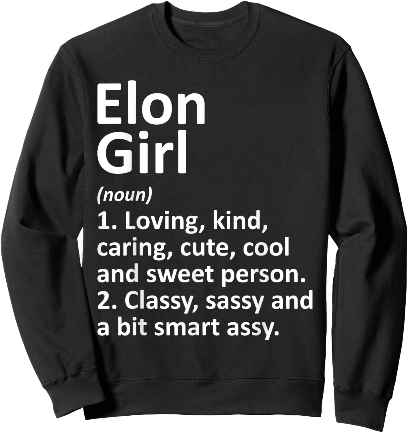 ELON GIRL NC NORTH CAROLINA Funny City Home Roots Gift Sweatshirt - Sweatshirt | Black