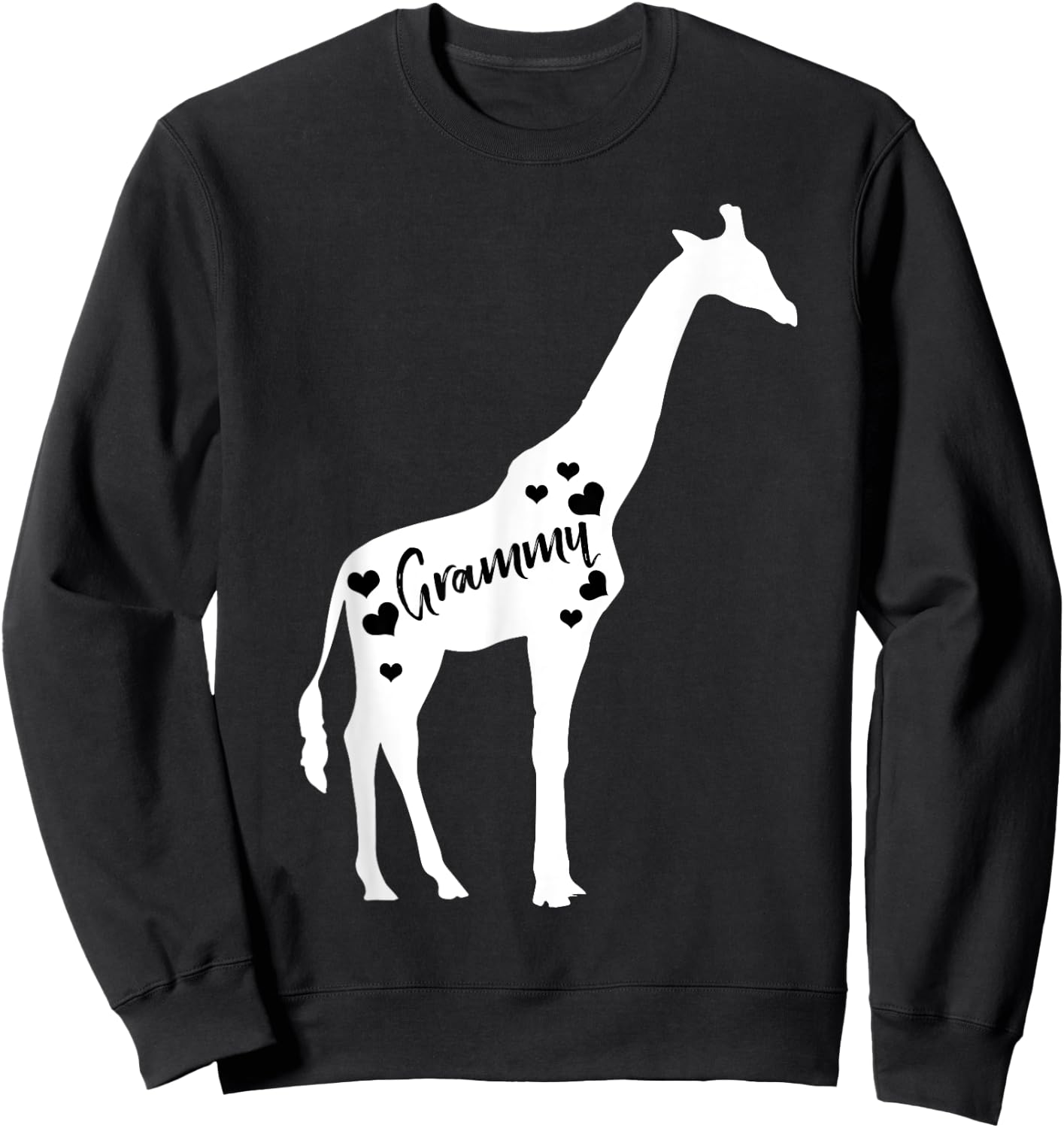 Grammy Giraffe Grandparents Day Safari Zoo Lover Grandmother Sweatshirt - Sweatshirt | Black
