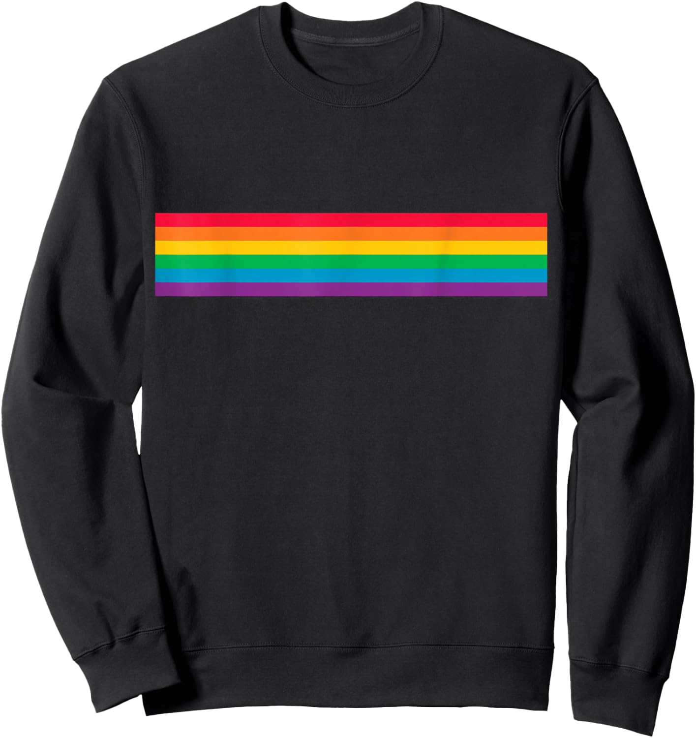 Rainbow Stripe Sweatshirt - Sweatshirt | Black