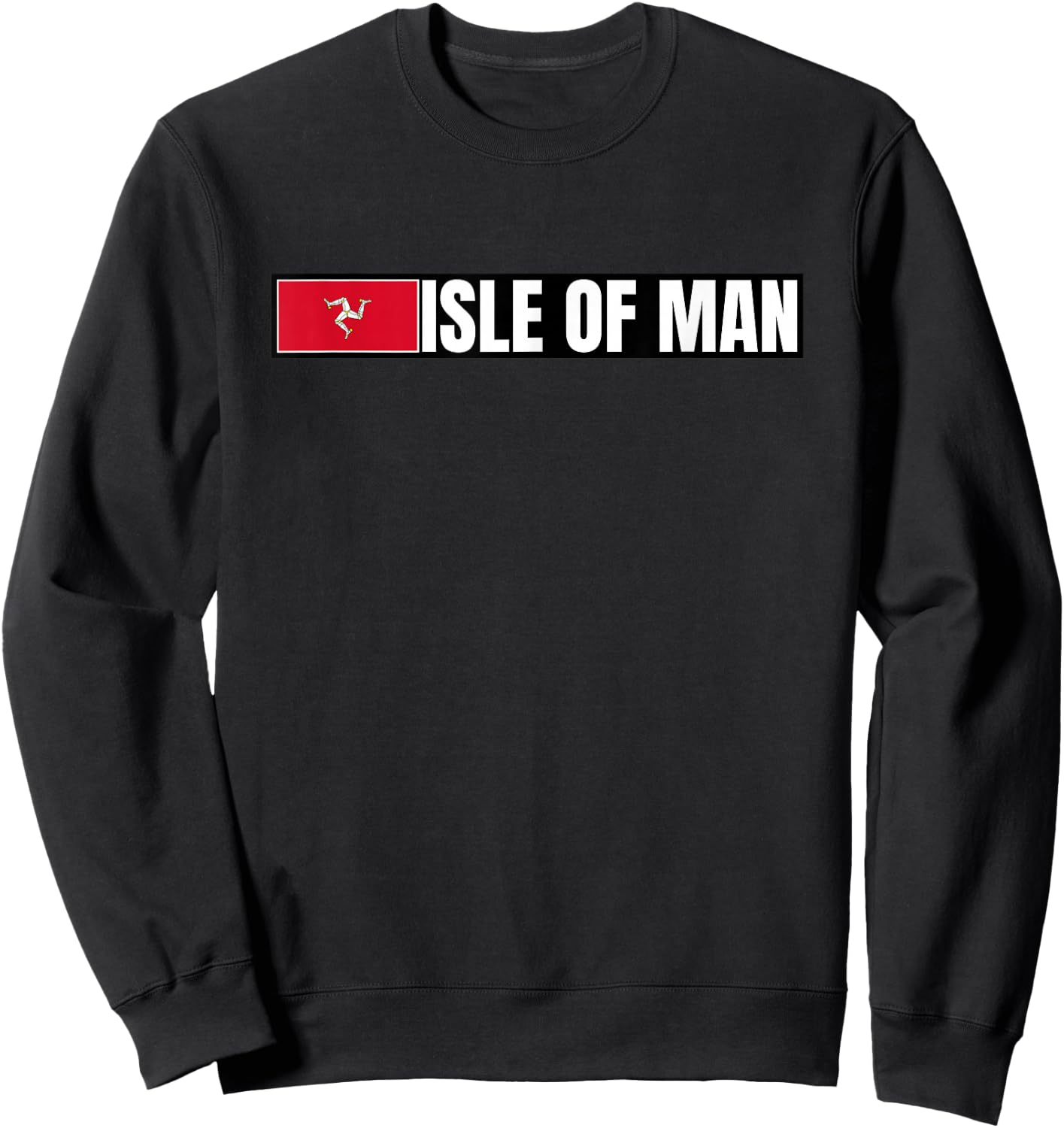 Isle Of Man Flag Sweatshirt - Sweatshirt | Black