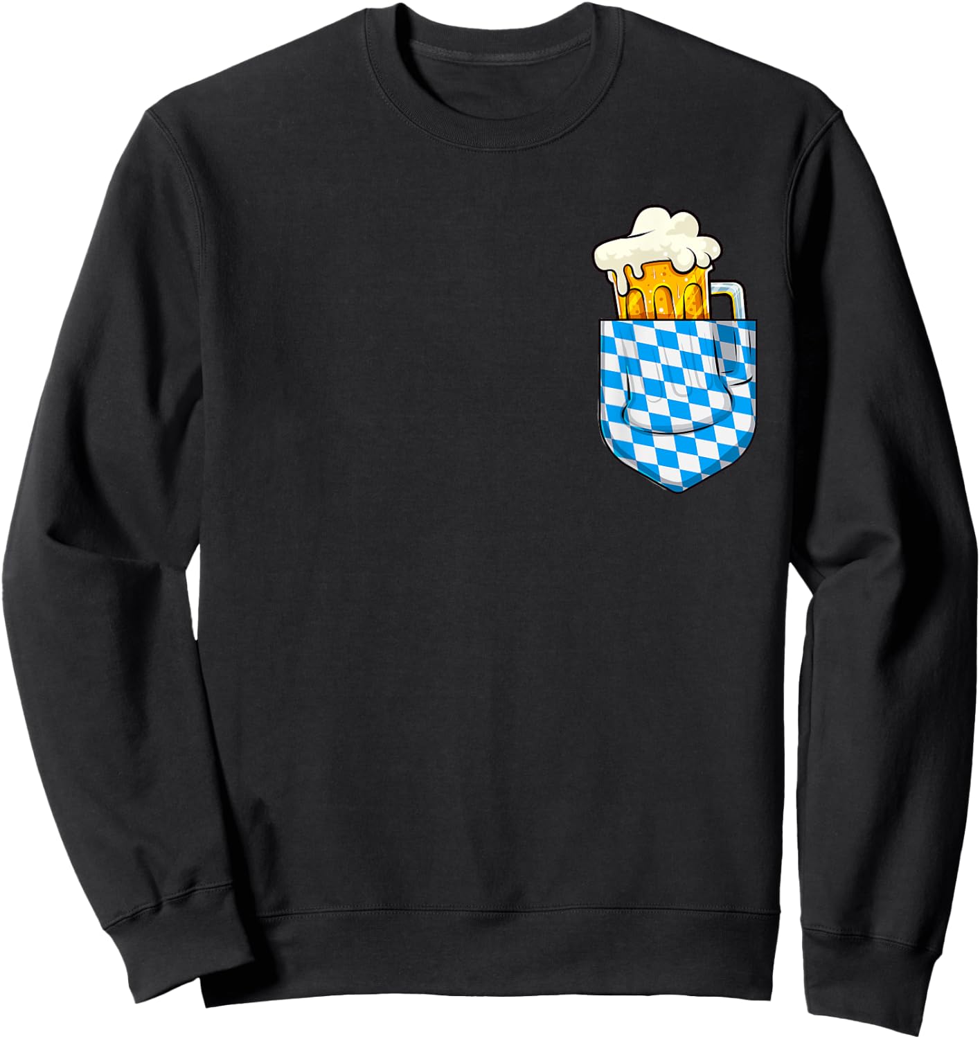 Oktoberfest Pocket Bavarian Beer Prost German Funny German Sweatshirt - Sweatshirt | Black
