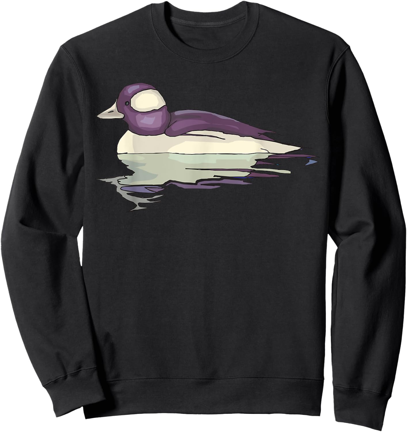 Bufflehead Duck Art Illustration Sweatshirt - Sweatshirt | Black