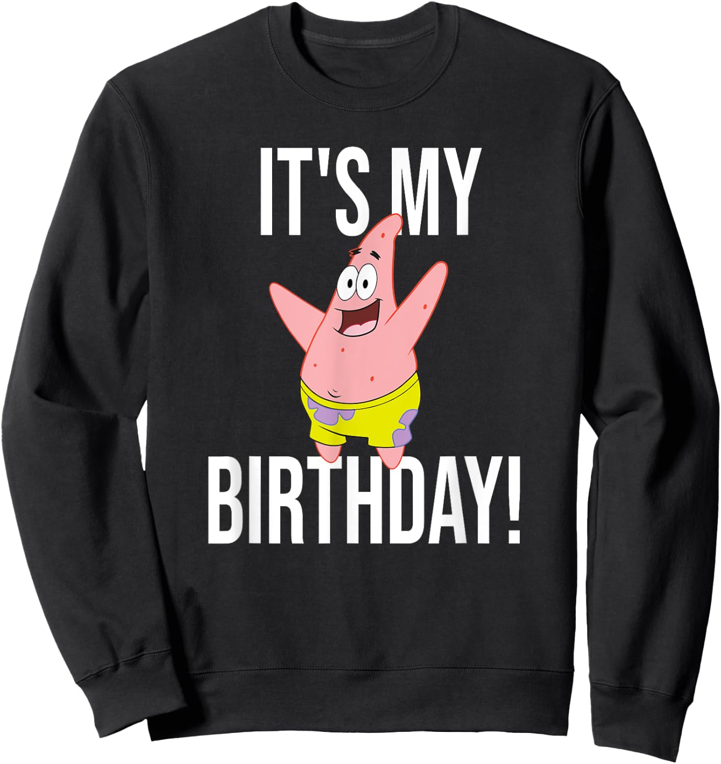 Mademark x SpongeBob SquarePants - Patrick Star - It's My Birthday! Sweatshirt - Sweatshirt | Black