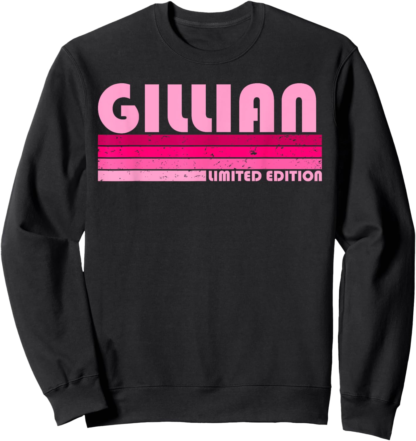 GILLIAN Name Personalized Retro Vintage 80s 90s Birthday Sweatshirt - Sweatshirt | Black