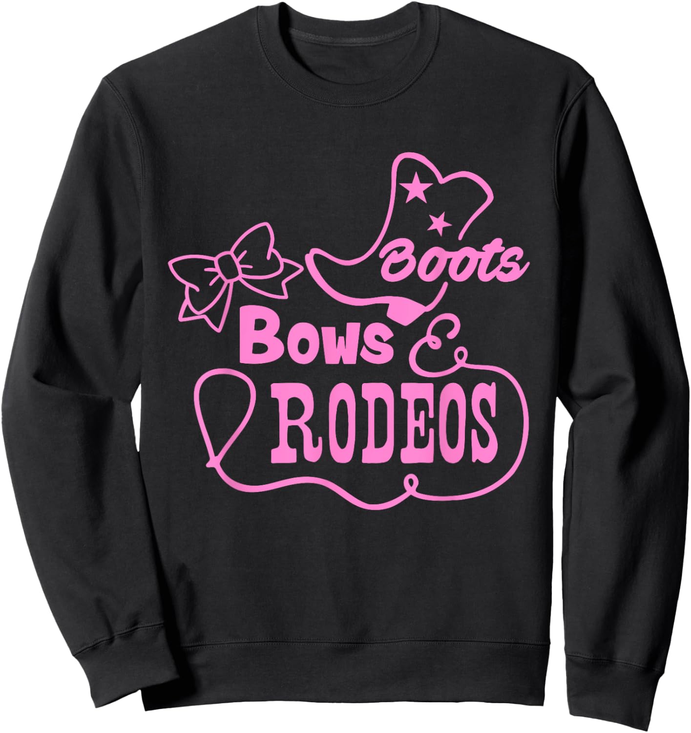 Cute Rodeo Shirt Girls Western Princess Cowgirl Sweatshirt - Sweatshirt | Black