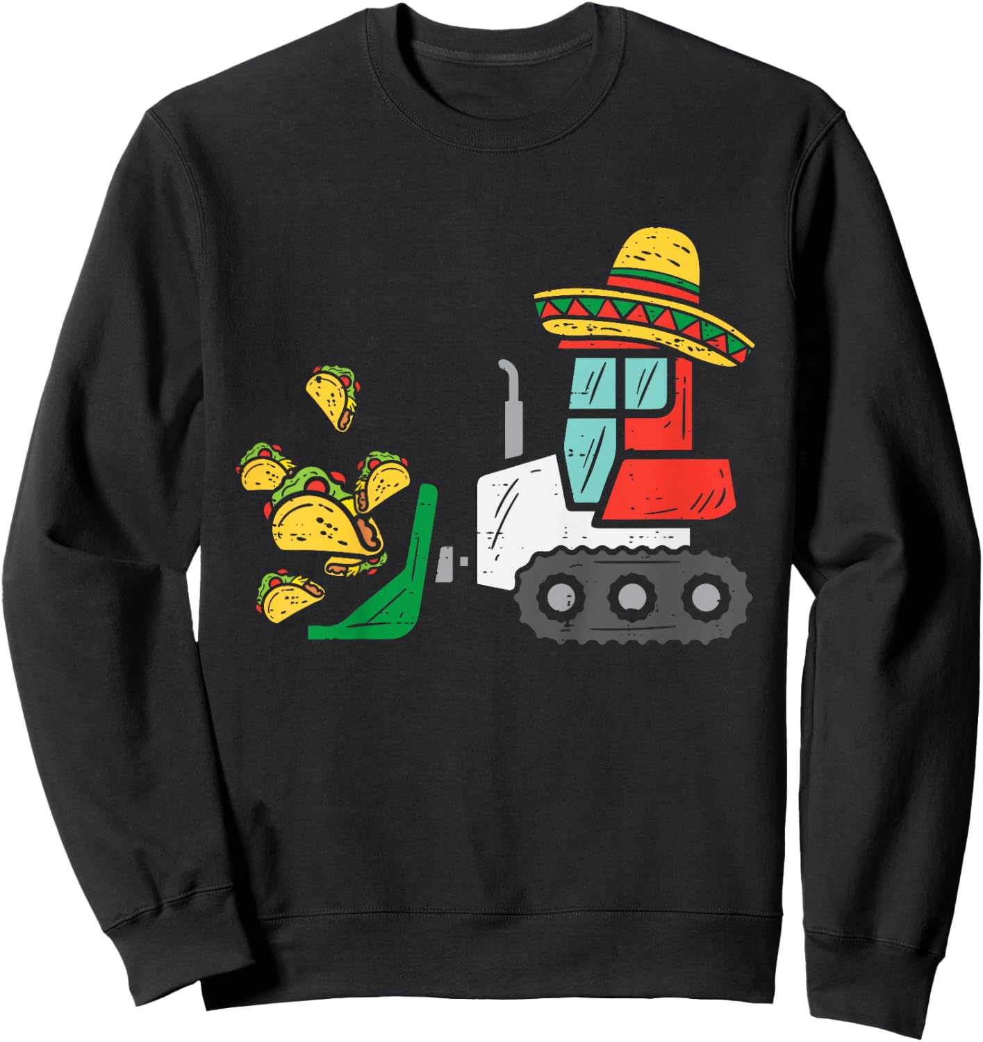 Kids Loads Of Tacos Bulldozer Cinco De Mayo Kid Baby Boys Toddler Sweatshirt - Sweatshirt | Black