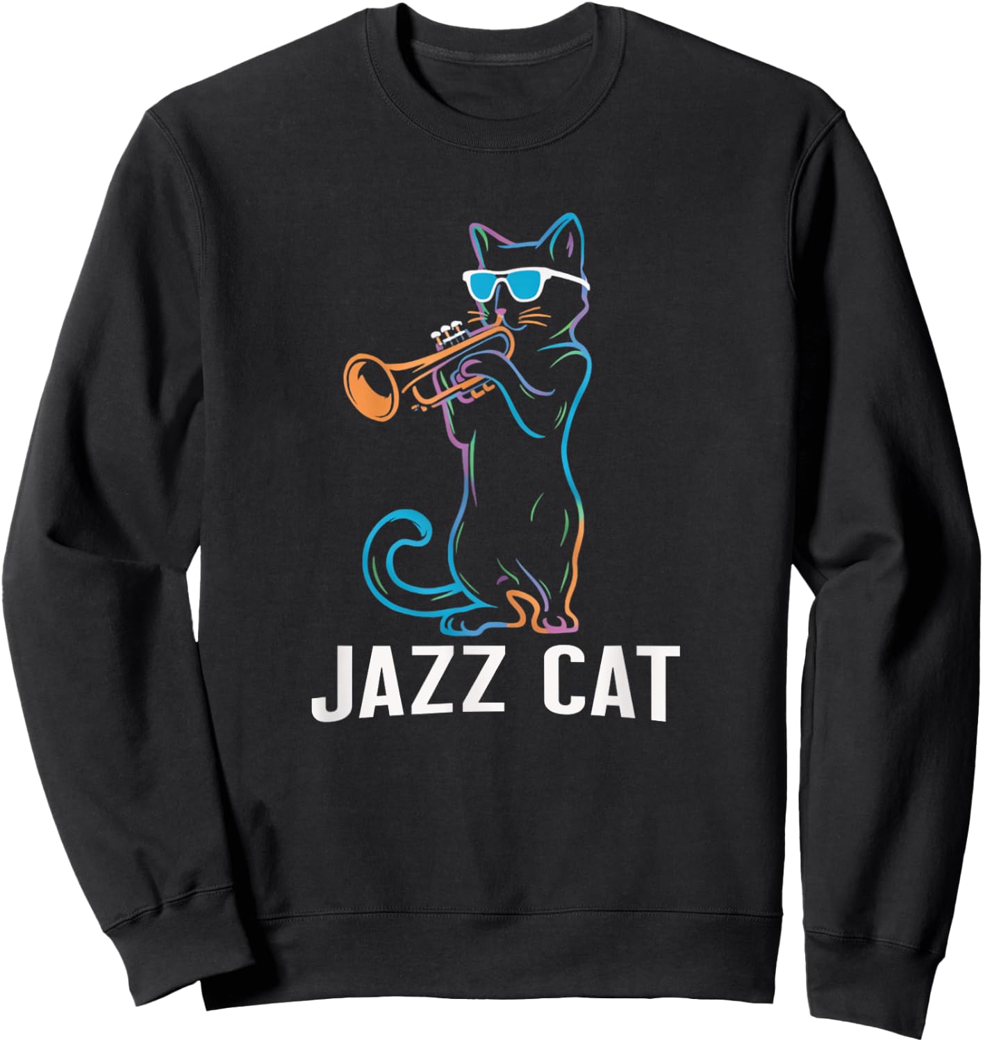 Cats And Jazz Is All I Need - Jazz Funk & Soul Cute Cat Sweatshirt - Sweatshirt | Black