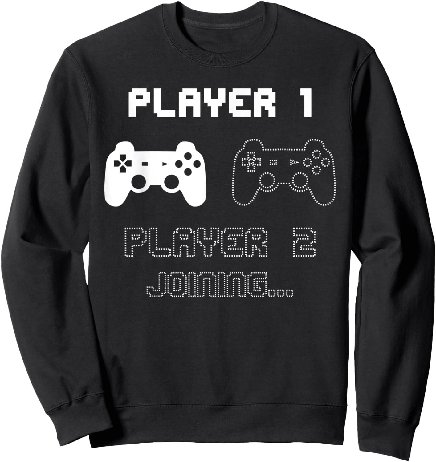 Player 2 Joining Siblings Baby Announcement Sweatshirt - Sweatshirt | Black