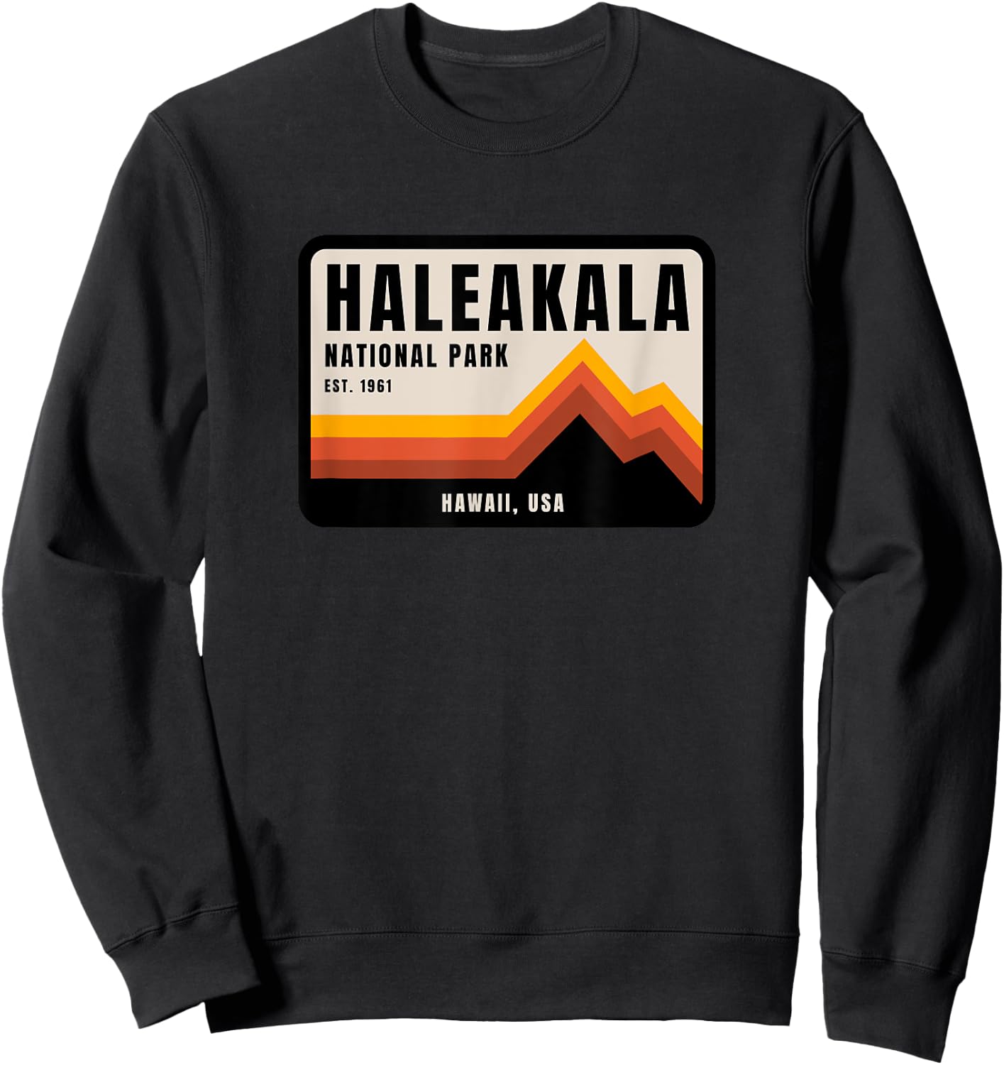 Family Vacation Gift - Retro Haleakala National Park Sweatshirt - Sweatshirt | Black
