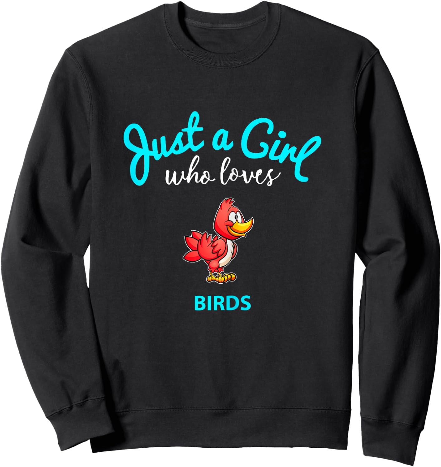 Bird Shirt for Girls | Children's Bird Sweatshirt - Sweatshirt | Black