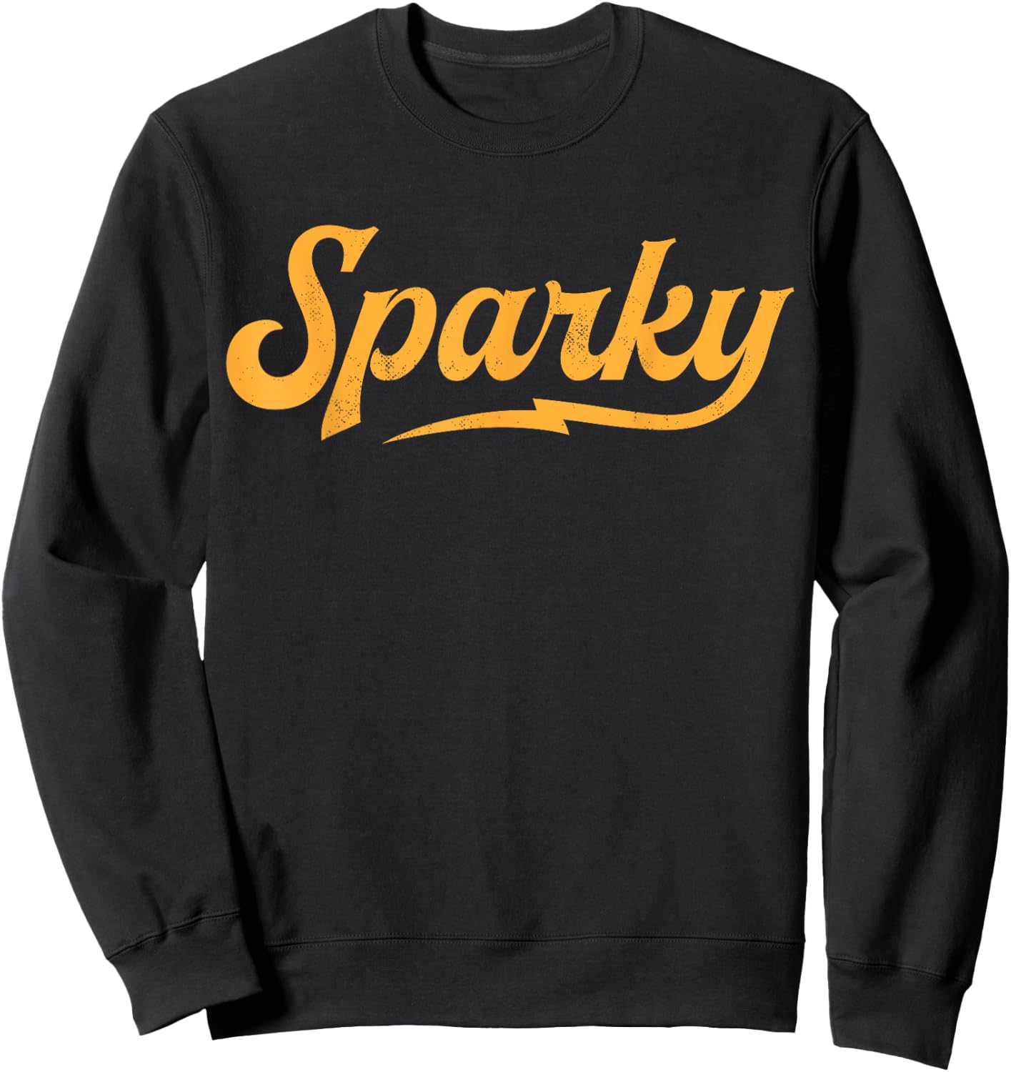 Sparky Electrician Funny Lineman Dad Retro Vintage Novelty Sweatshirt - Sweatshirt | Black